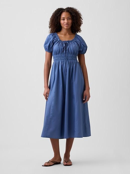 puff sleeve maxi dress