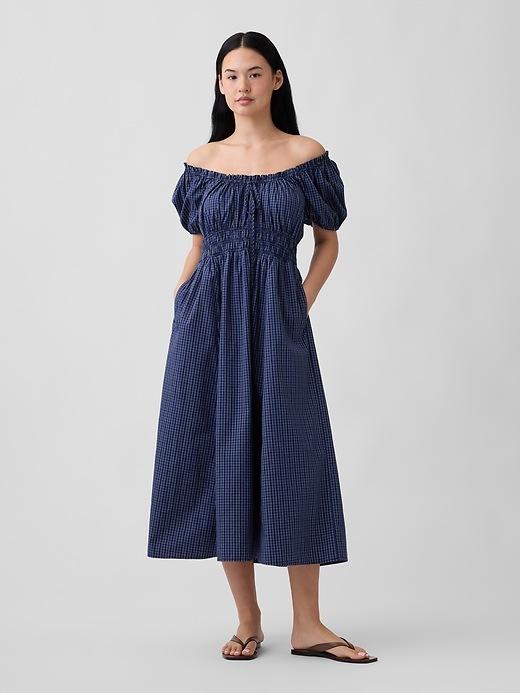 puff sleeve maxi dress