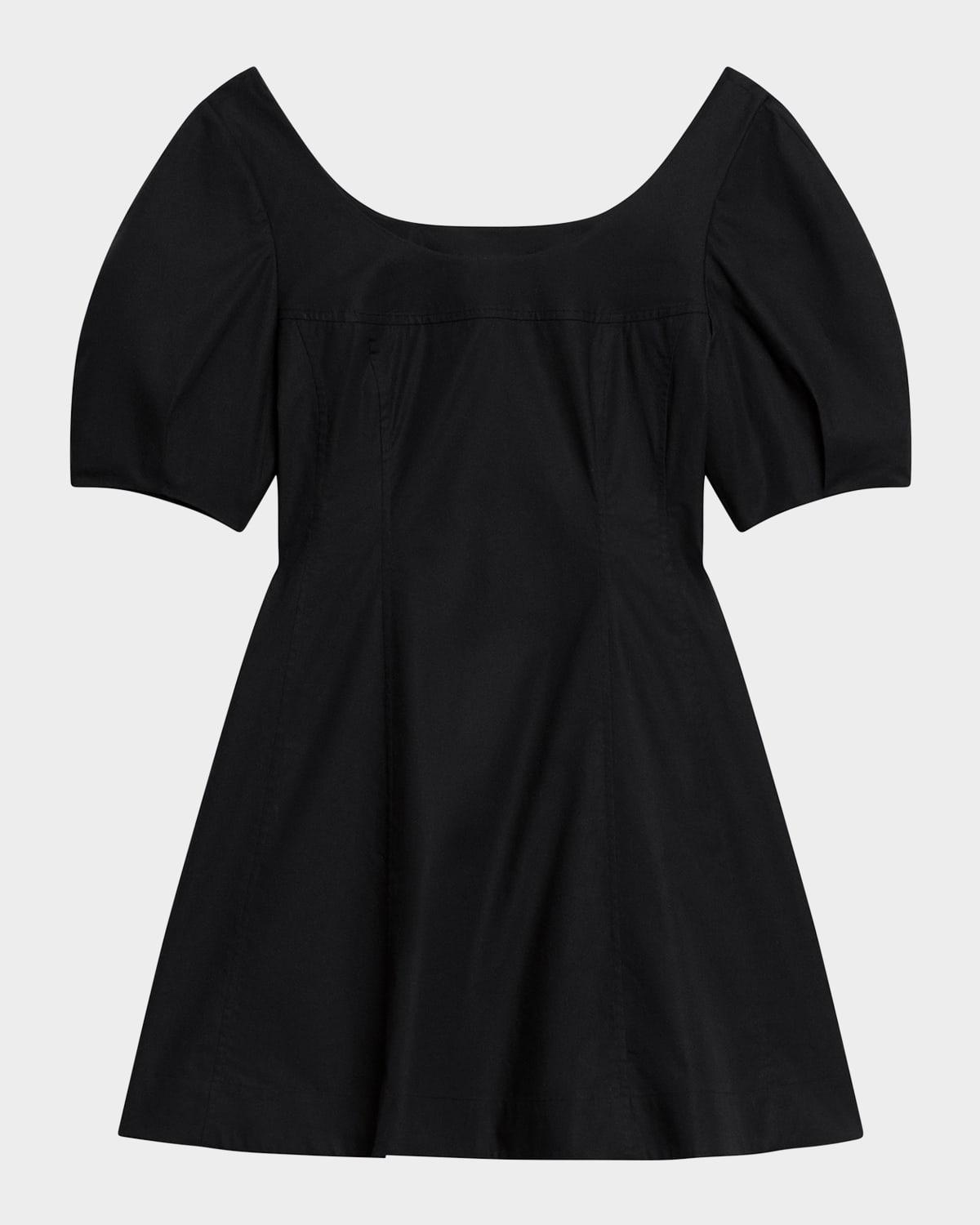 puff-sleeve mini dress