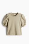 puff-sleeved top
