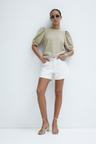 puff-sleeved top