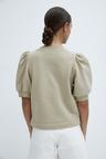 puff-sleeved top