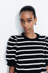 puff-sleeved top