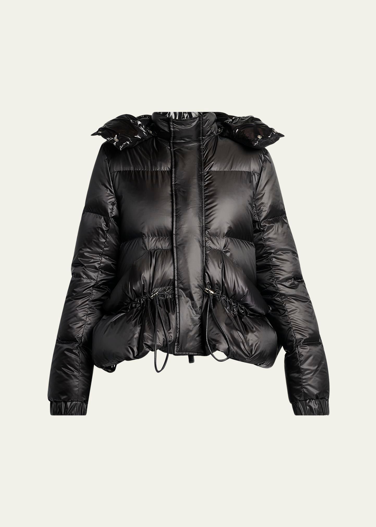 puffer jacket with detachable hood