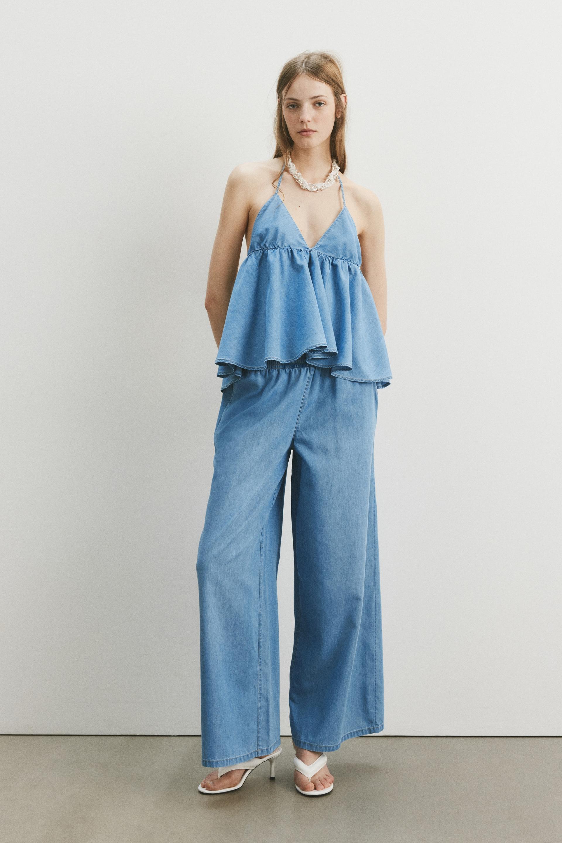 pull-on denim pants