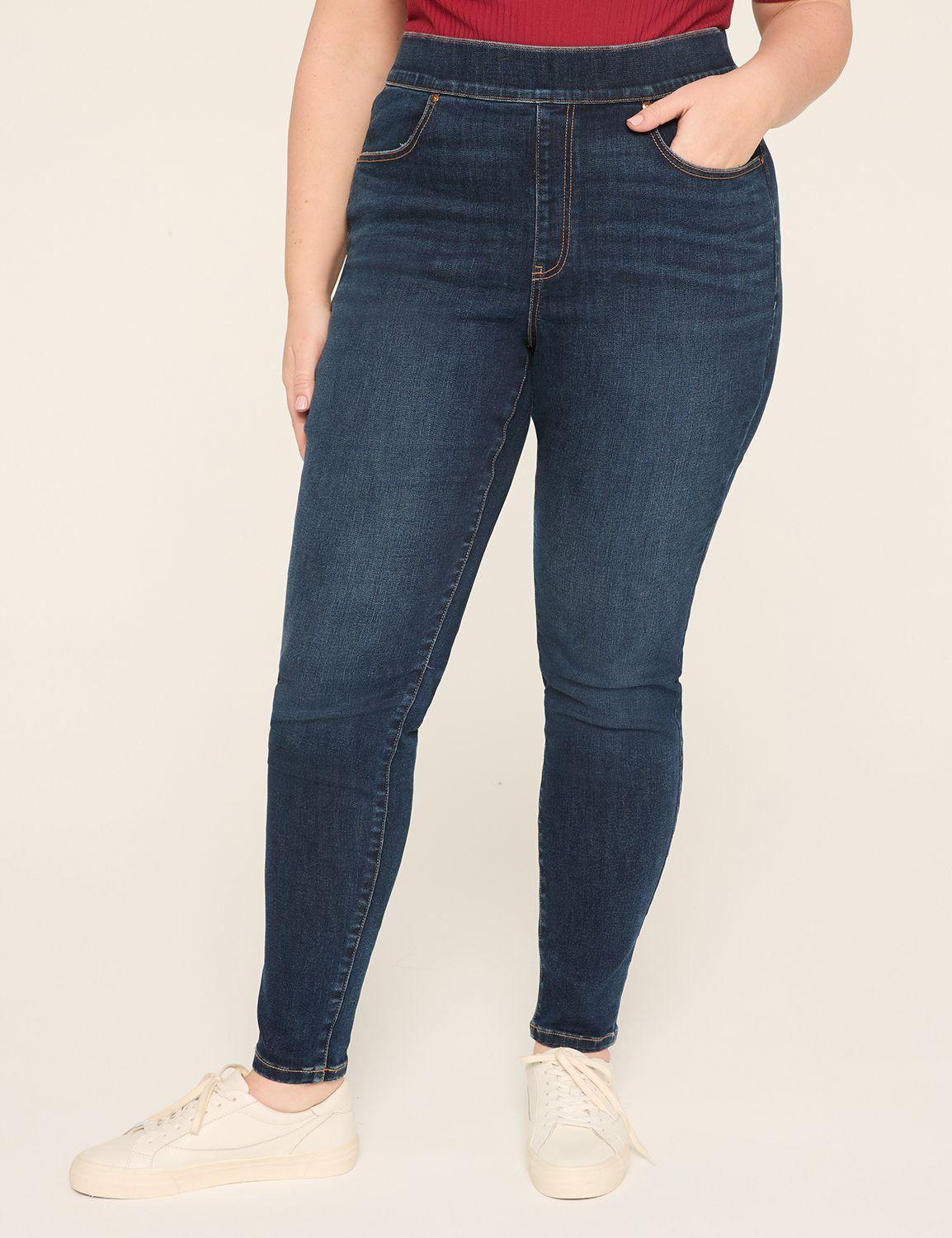 pull-on fit high-rise jegging