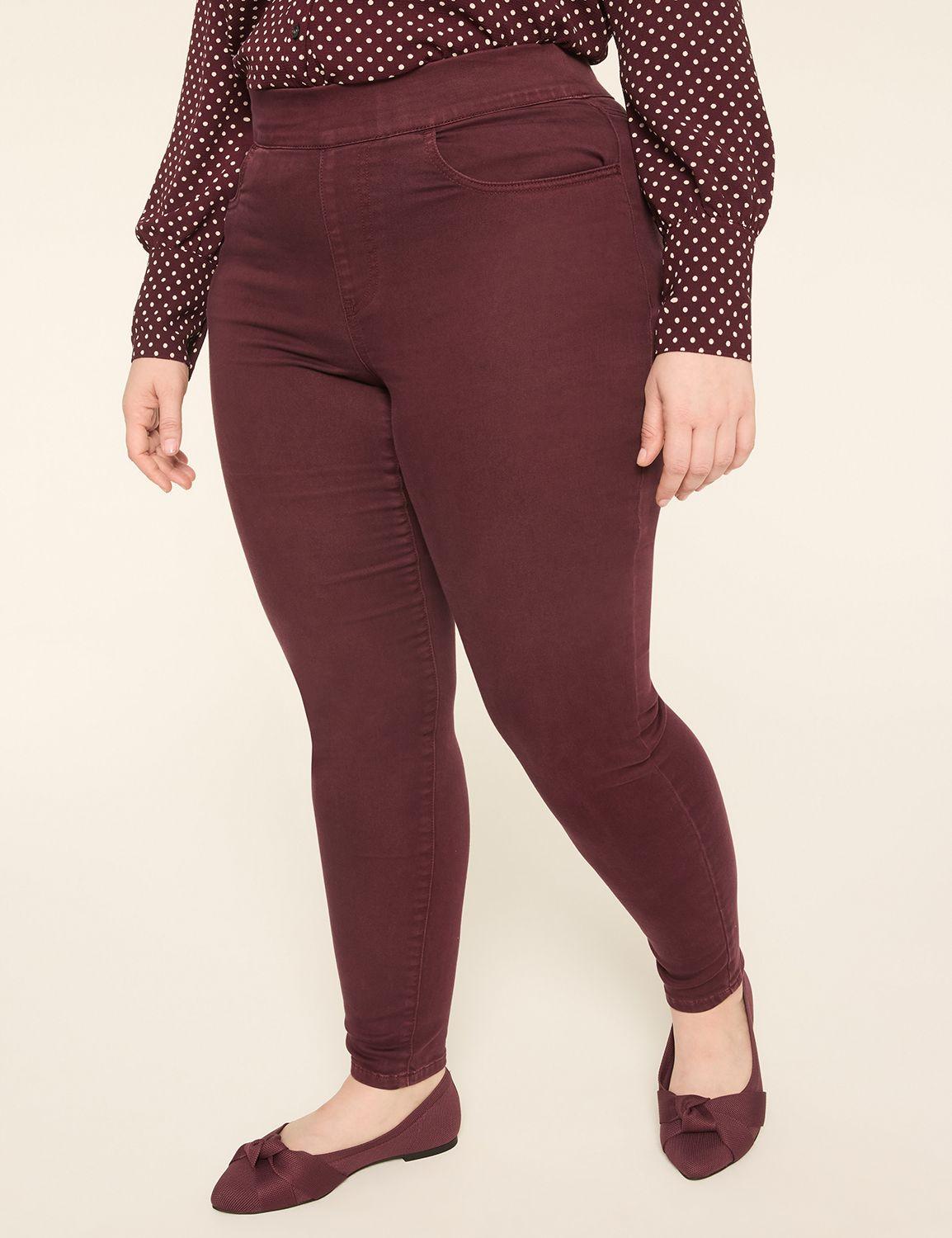 pull-on fit high-rise jegging