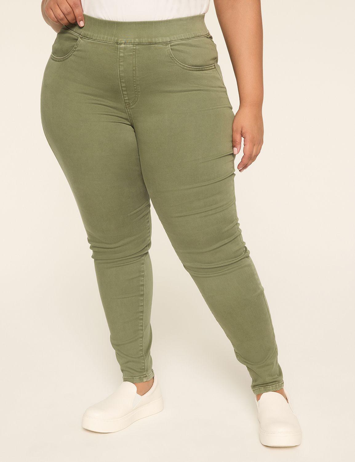 pull-on fit high-rise jegging