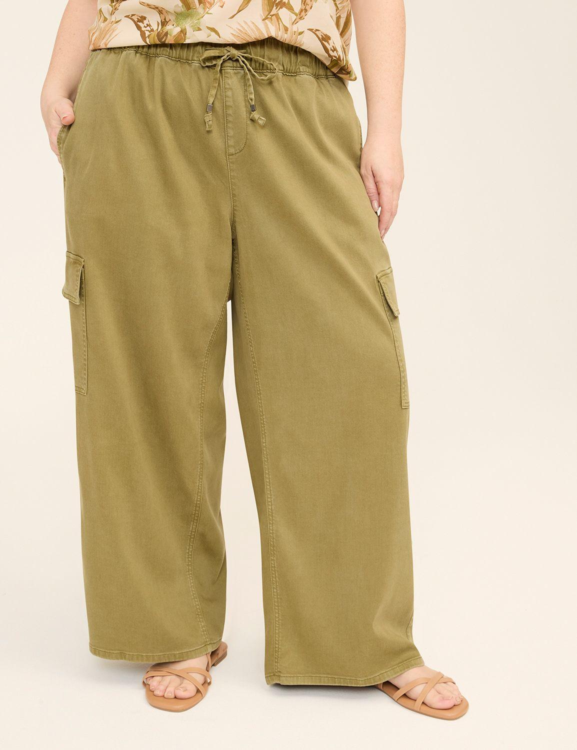 pull-on fit lightweight denim relaxed straight cargo jean