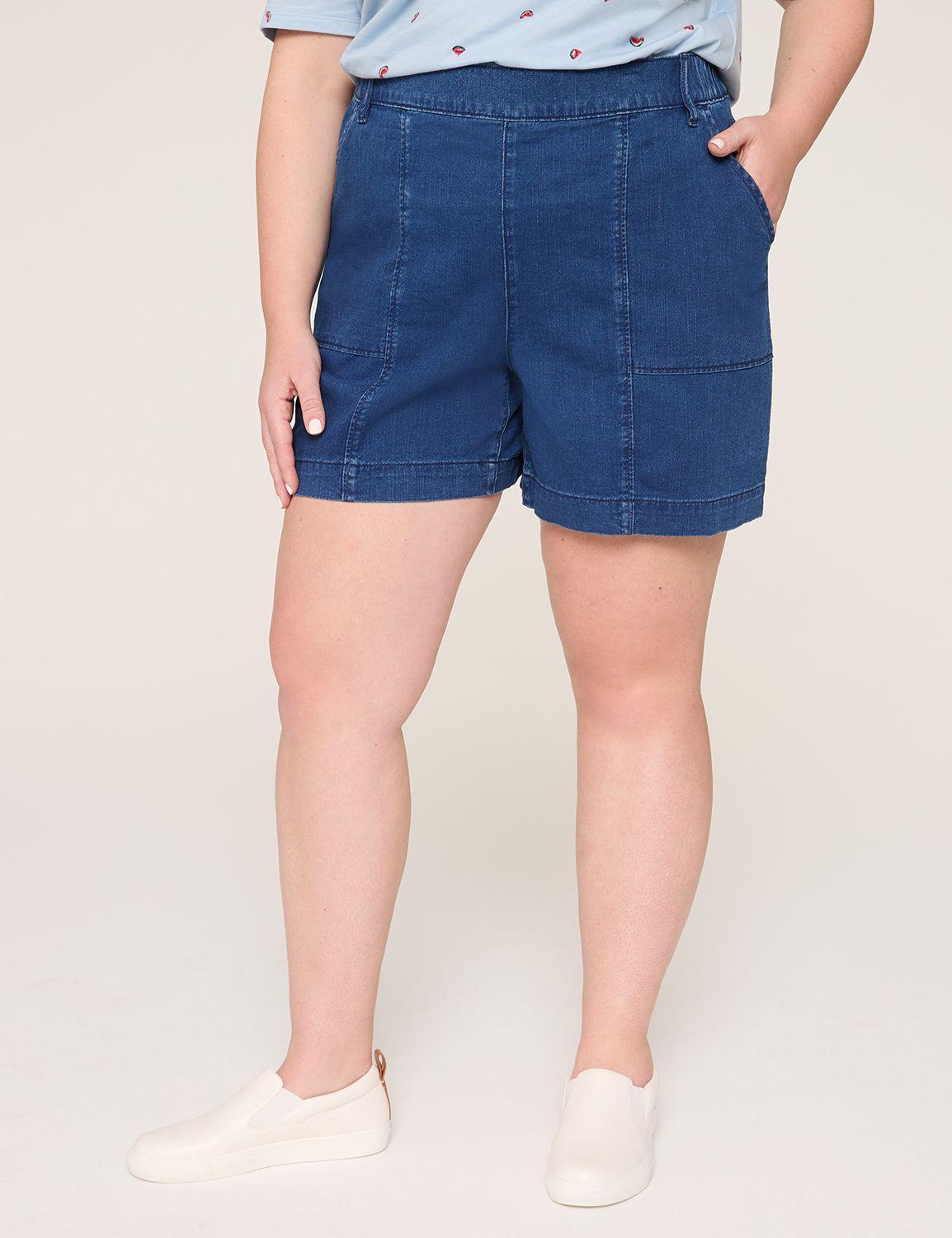 pull-on fit lightweight denim short - 5" inseam