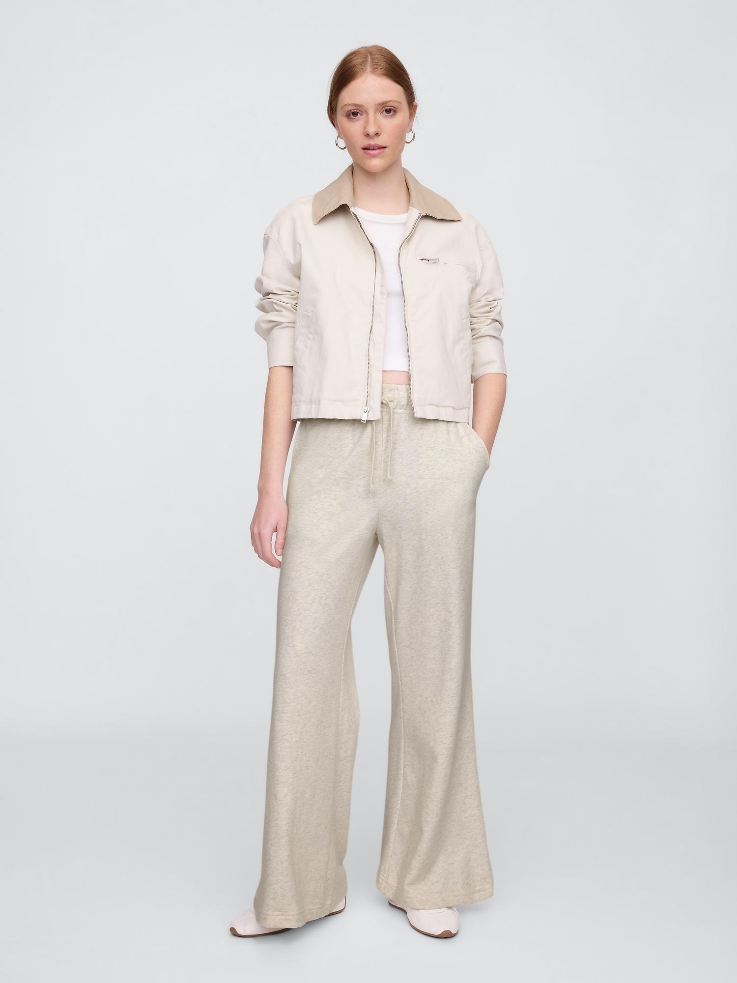 pull-on french terry flare sweatpants