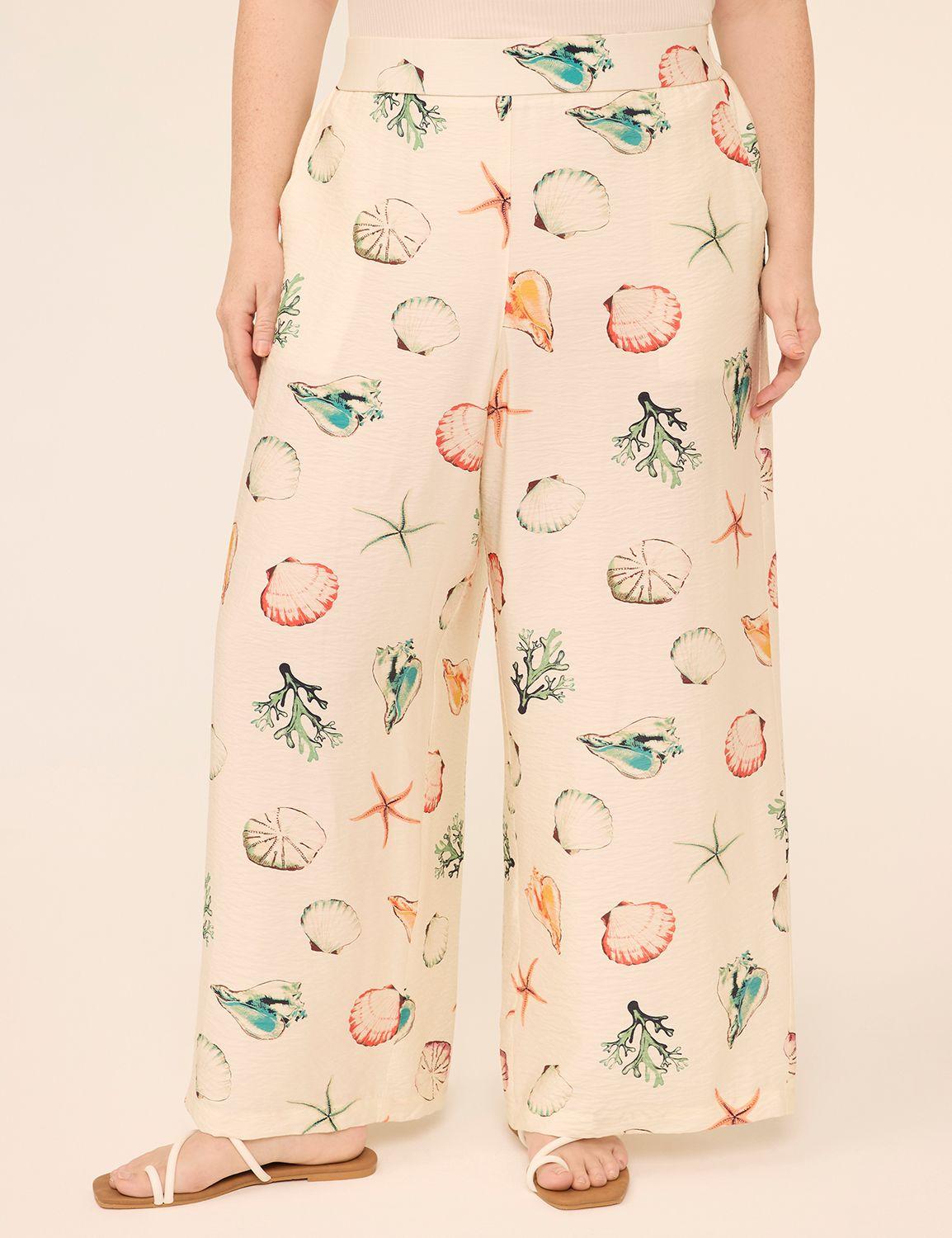 pull-on high-rise flowy wide leg pant