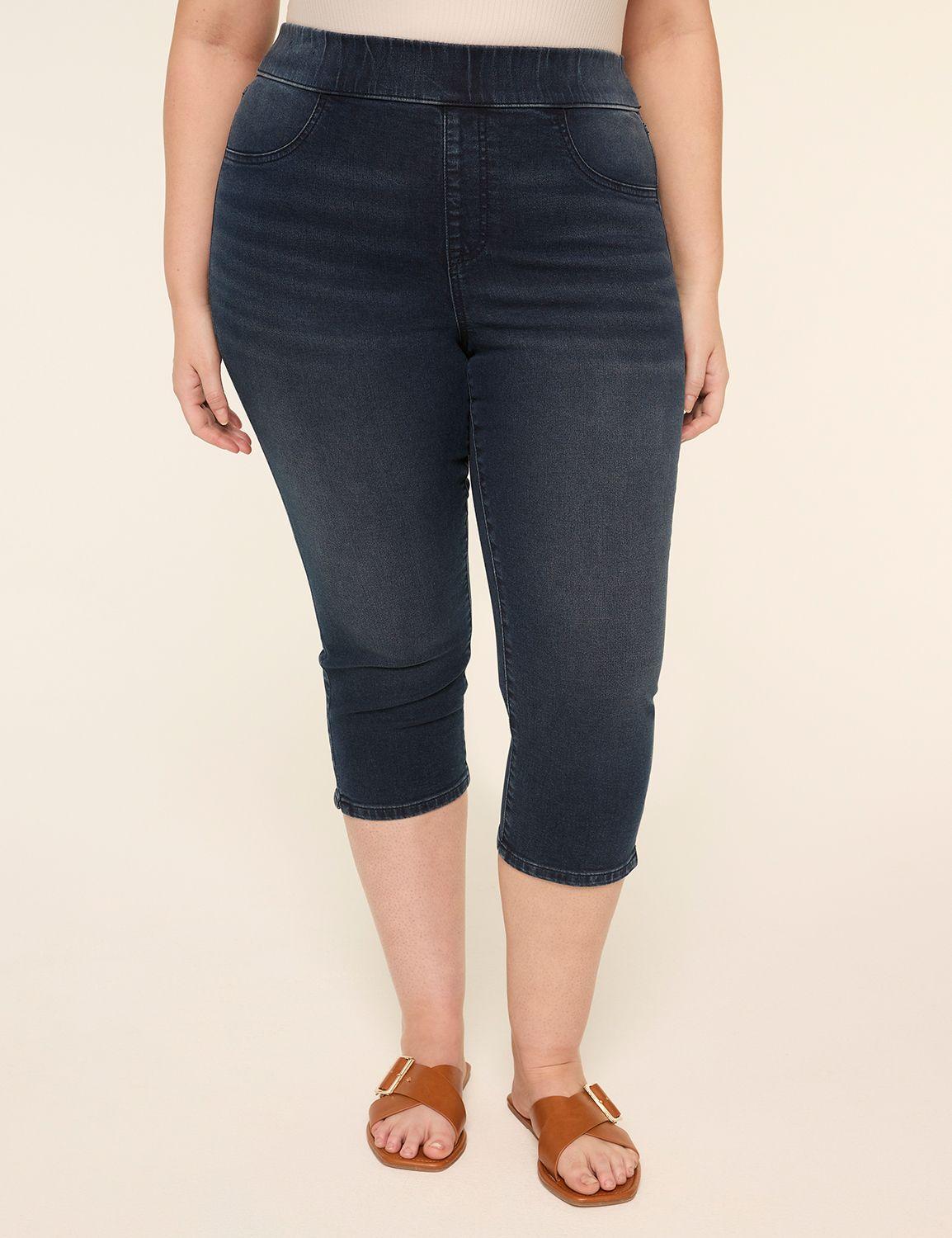 pull-on high-rise pedal jegging