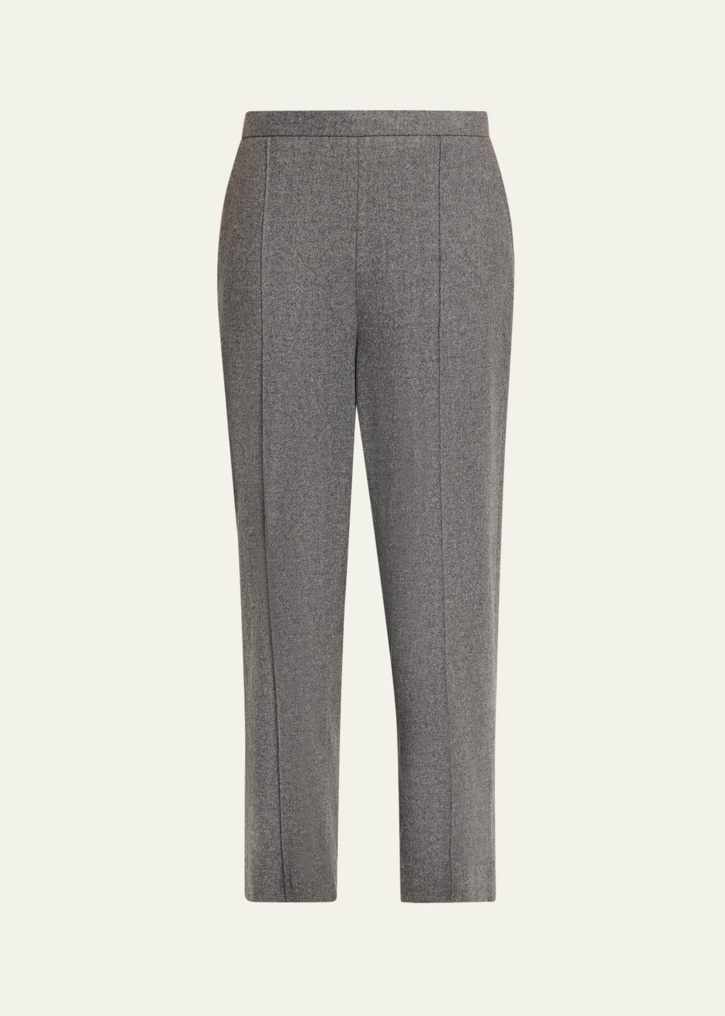 pull-on italian wool-blend pants