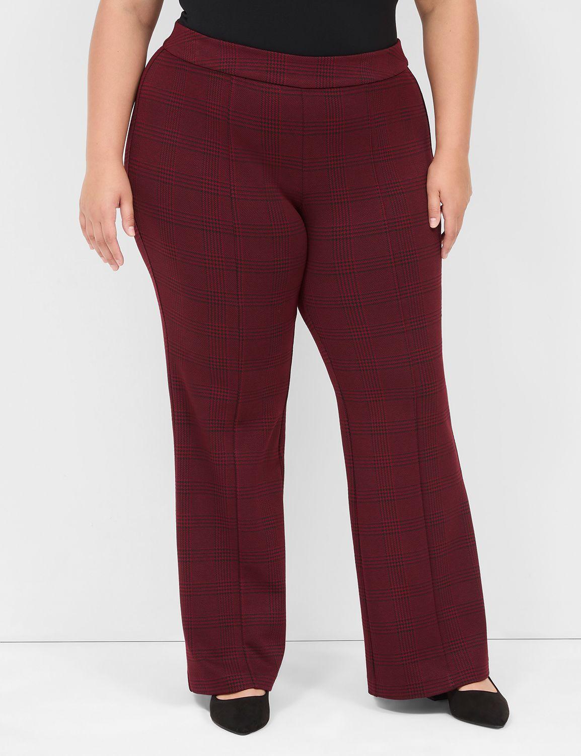 pull-on ponte high-rise flare pant