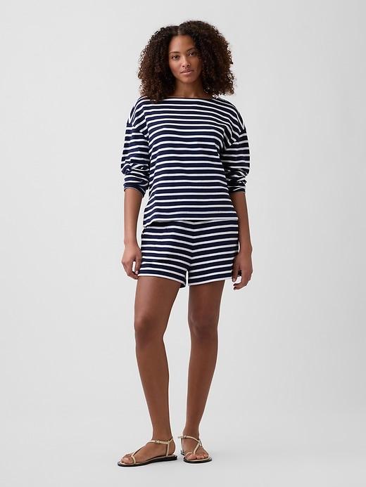 pull-on stripe shorts