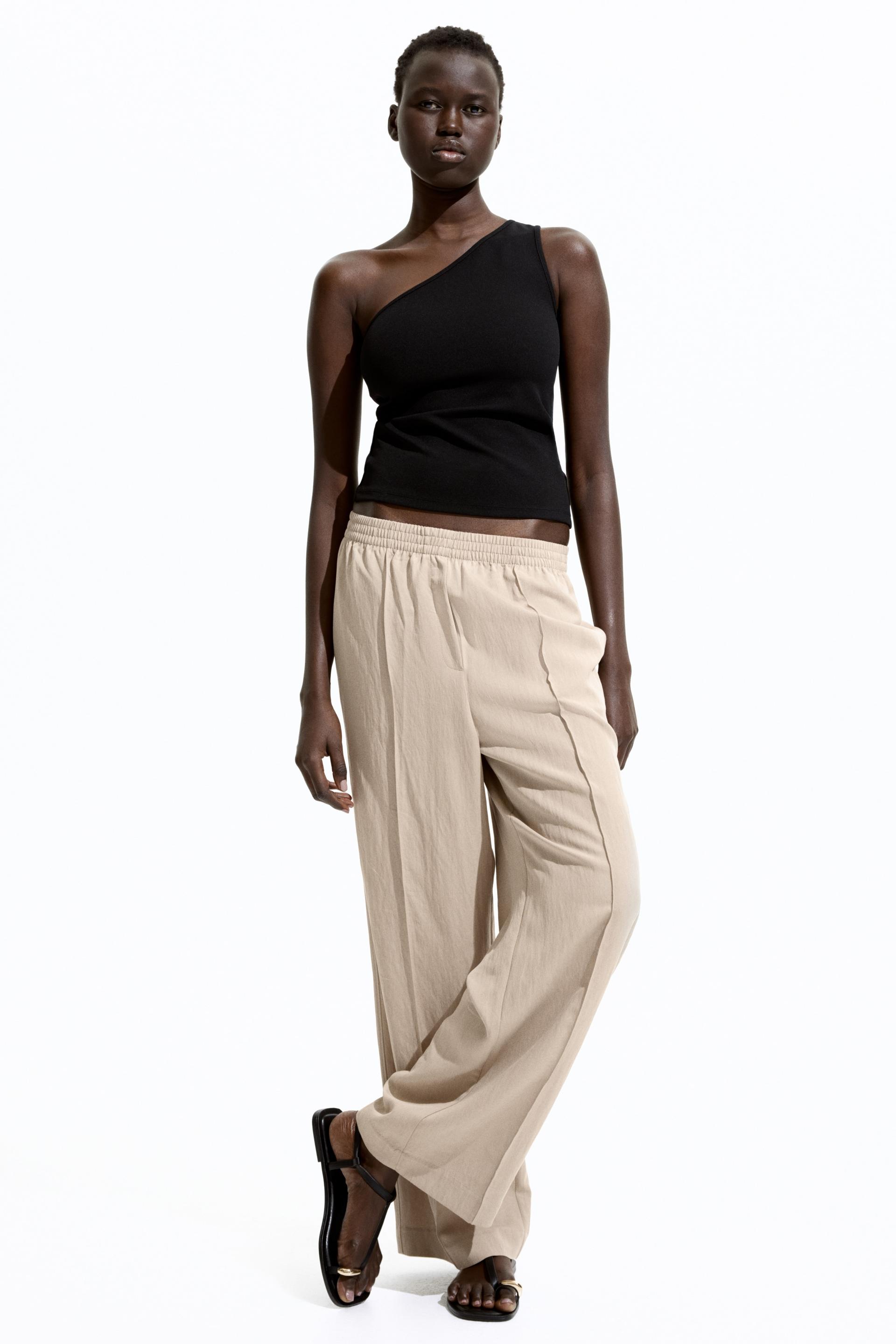 pull-on twill pants