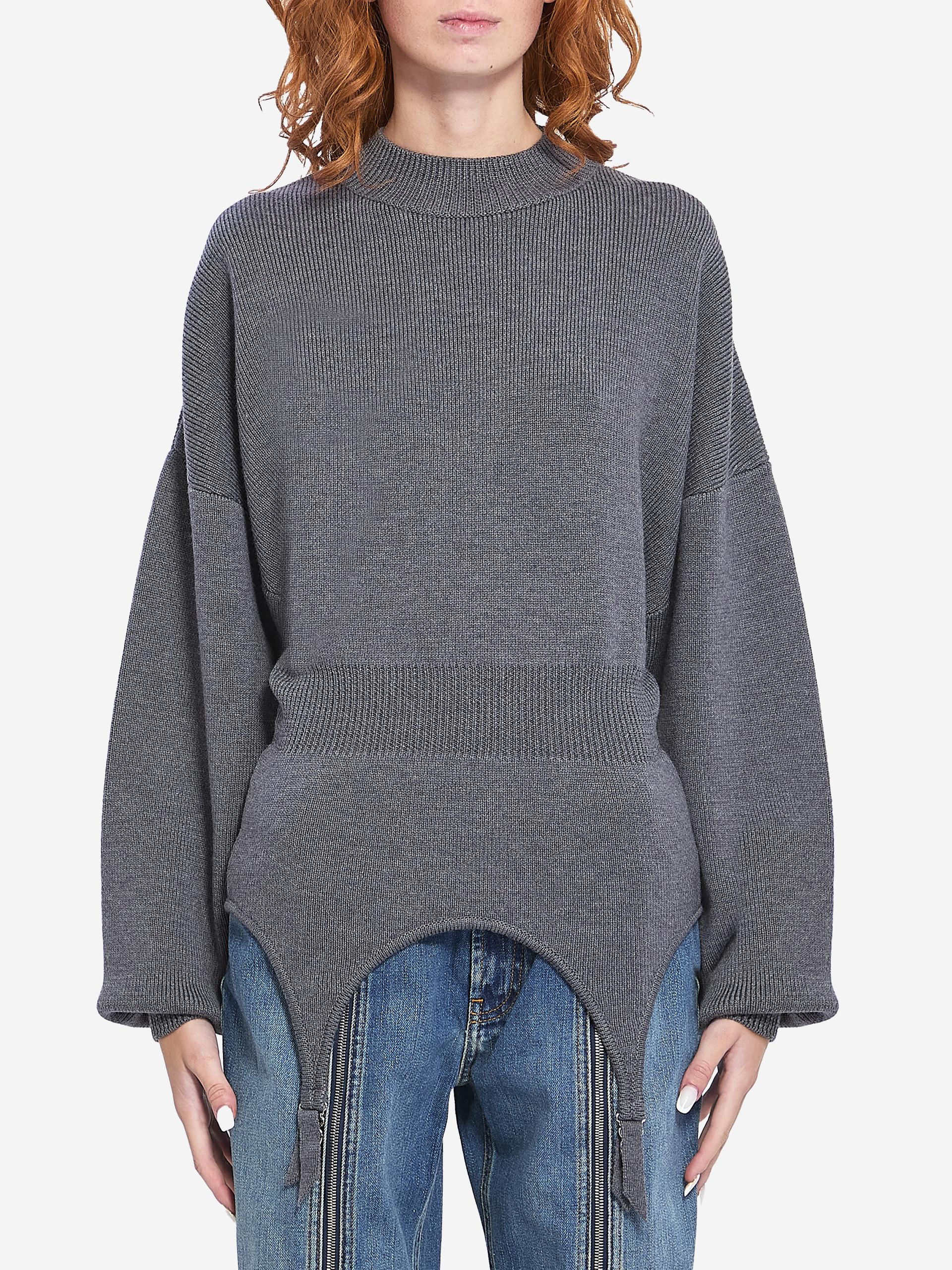 pullover with lingerie garter