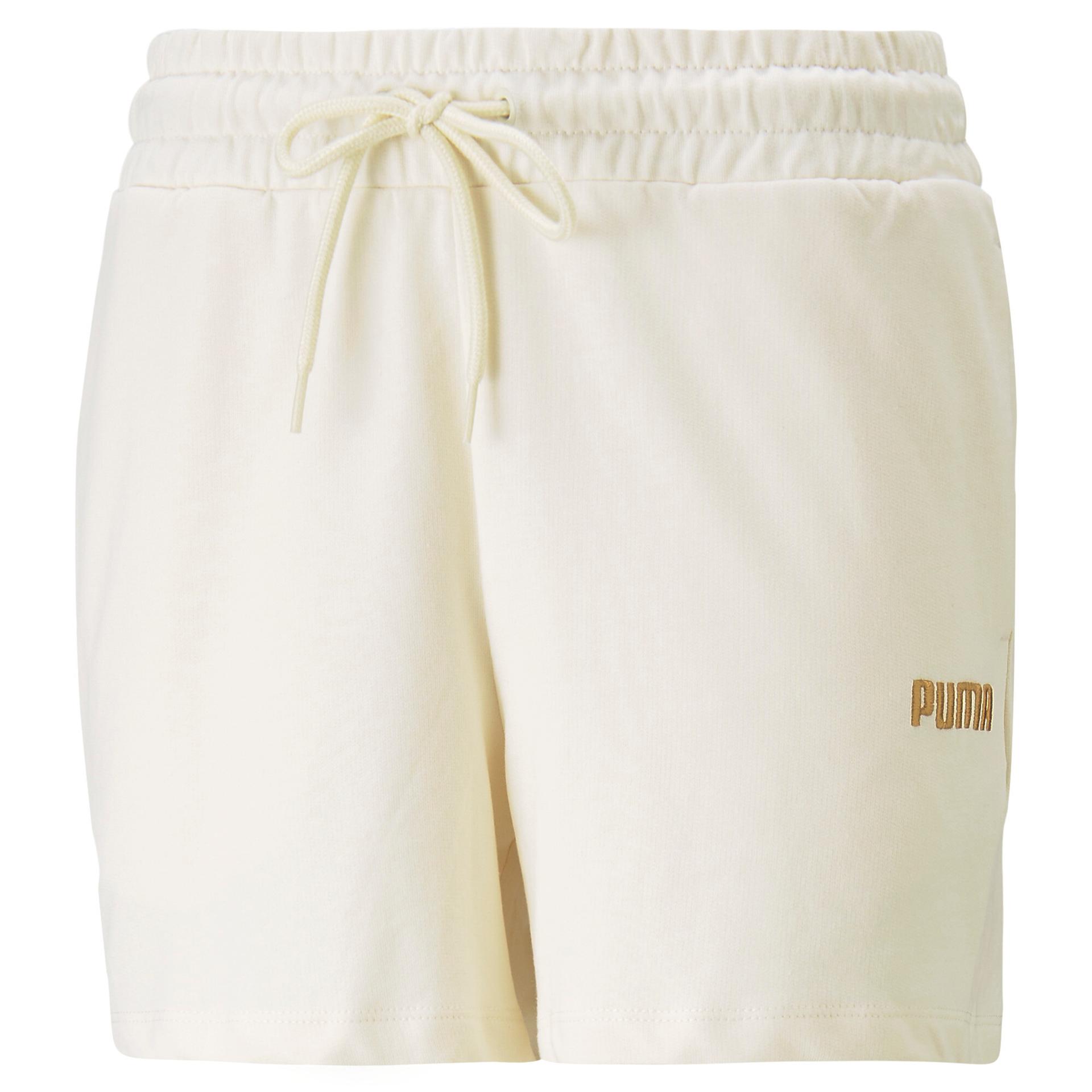 puma baby training women's shorts in beige, size m