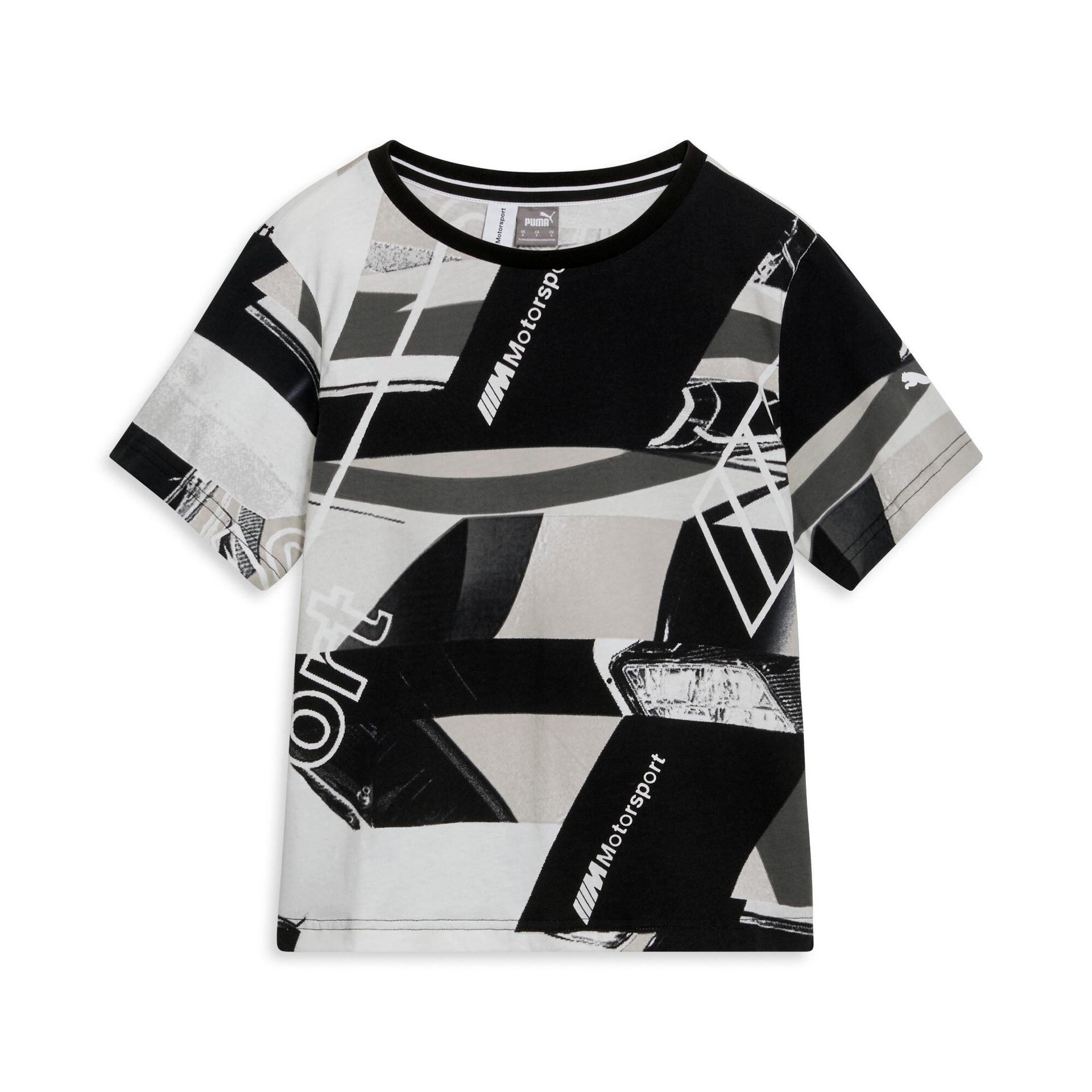 puma bmw m motorsport street women's t-shirt in black, size s