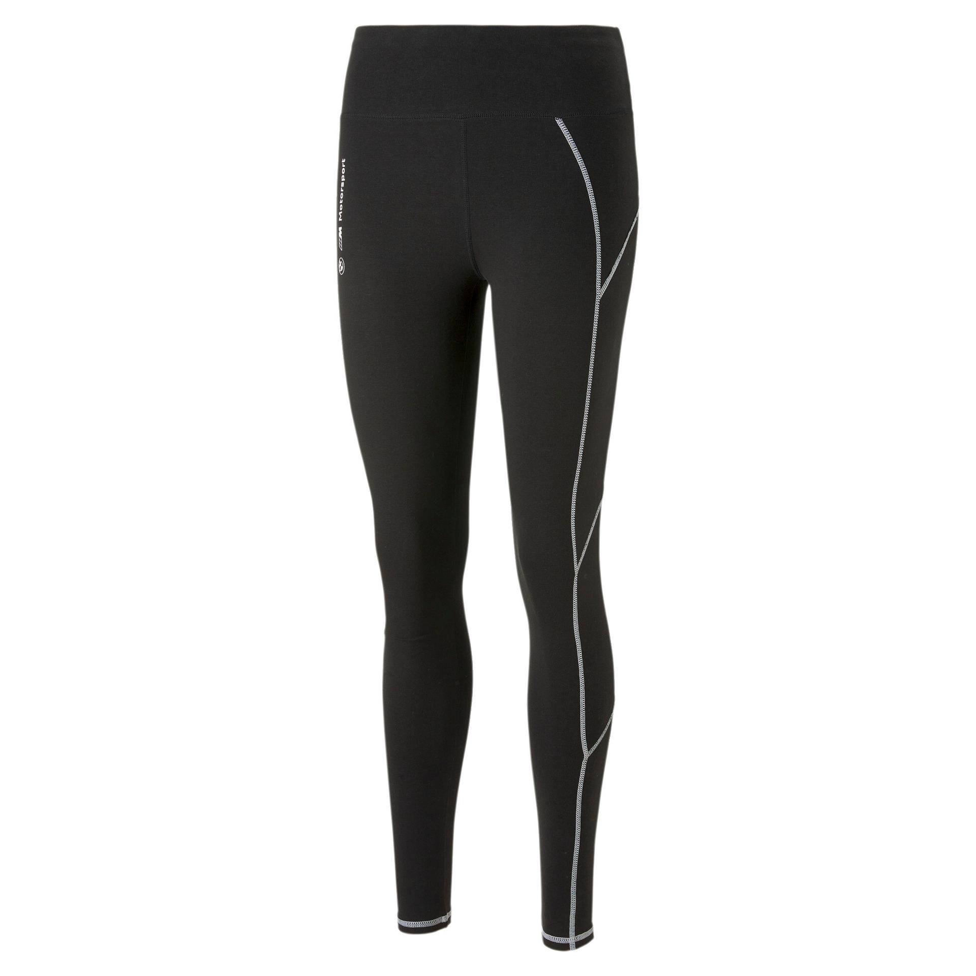 puma bmw m motorsport women's leggings in black, size xl