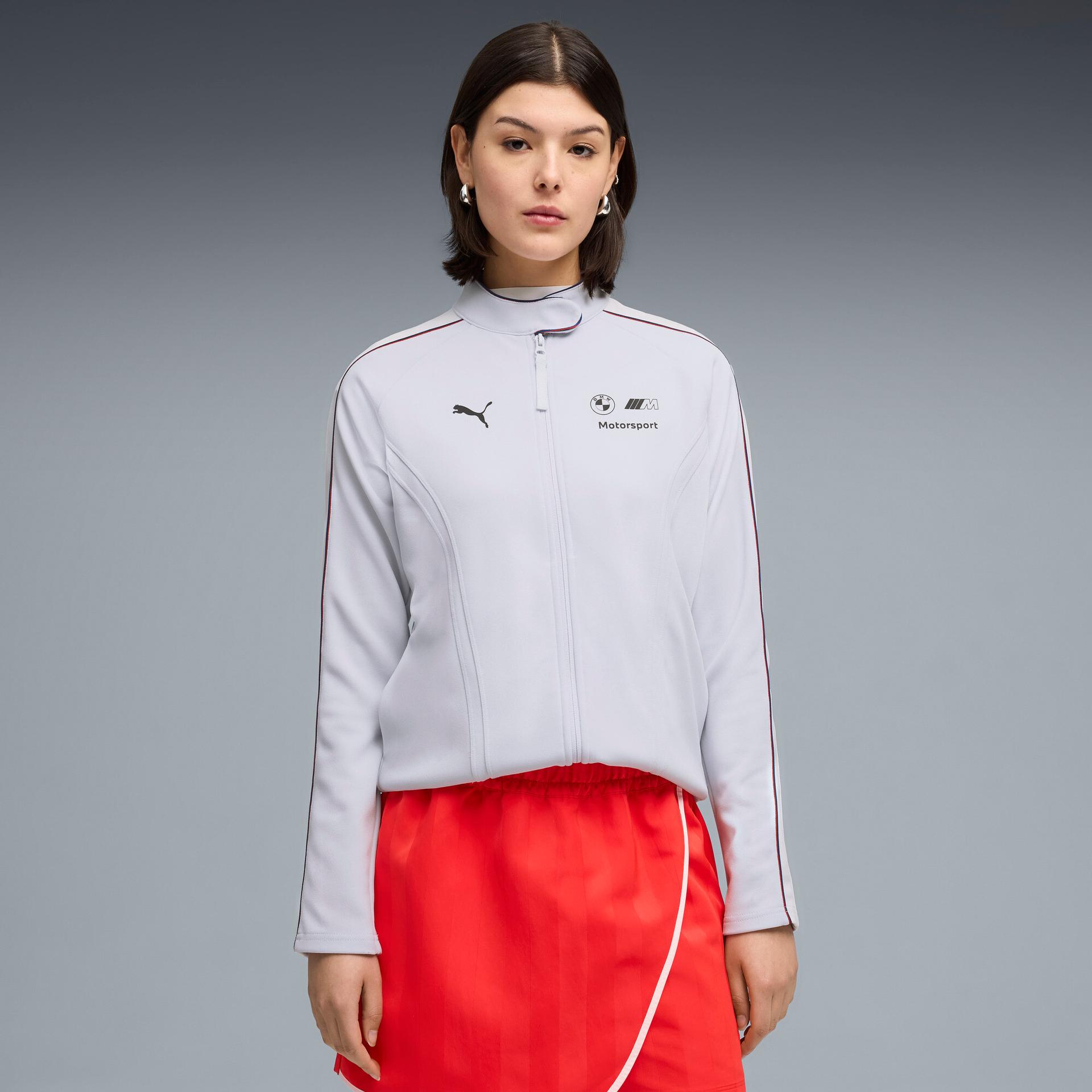 puma bmw m motorsport women's oversized jacket in grey