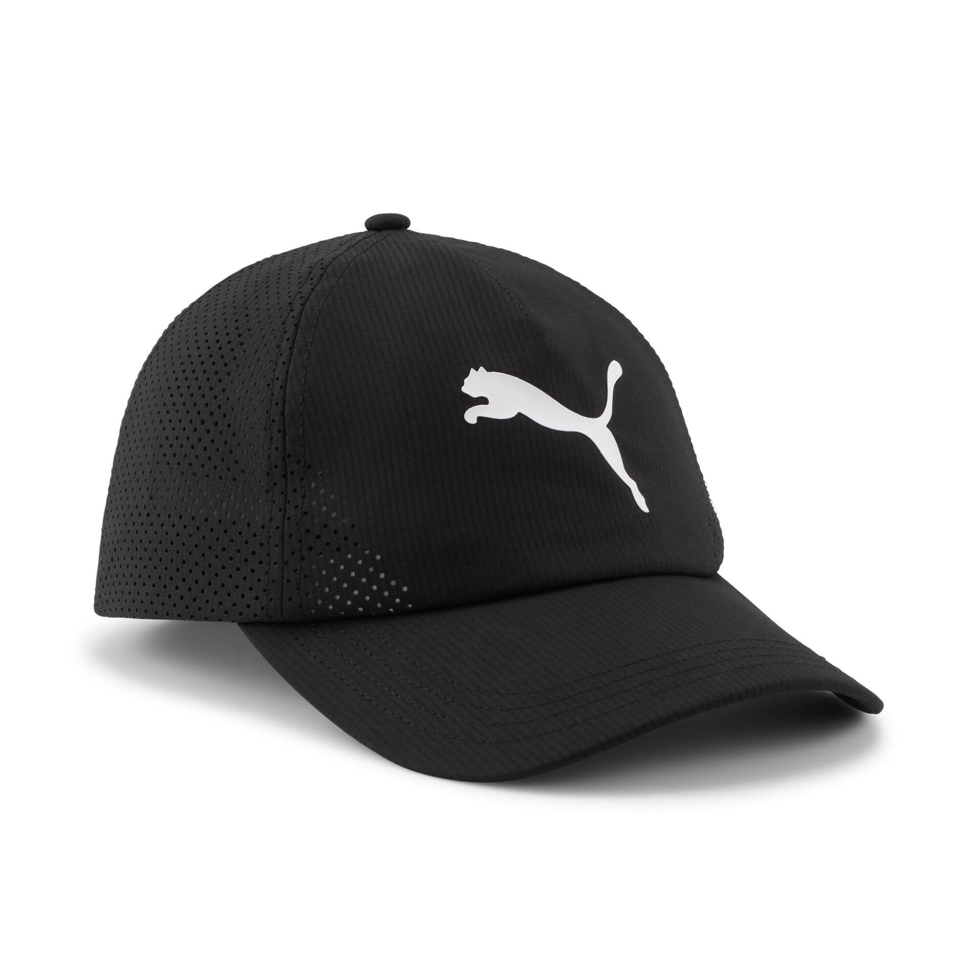 puma cat logo women's cap in black