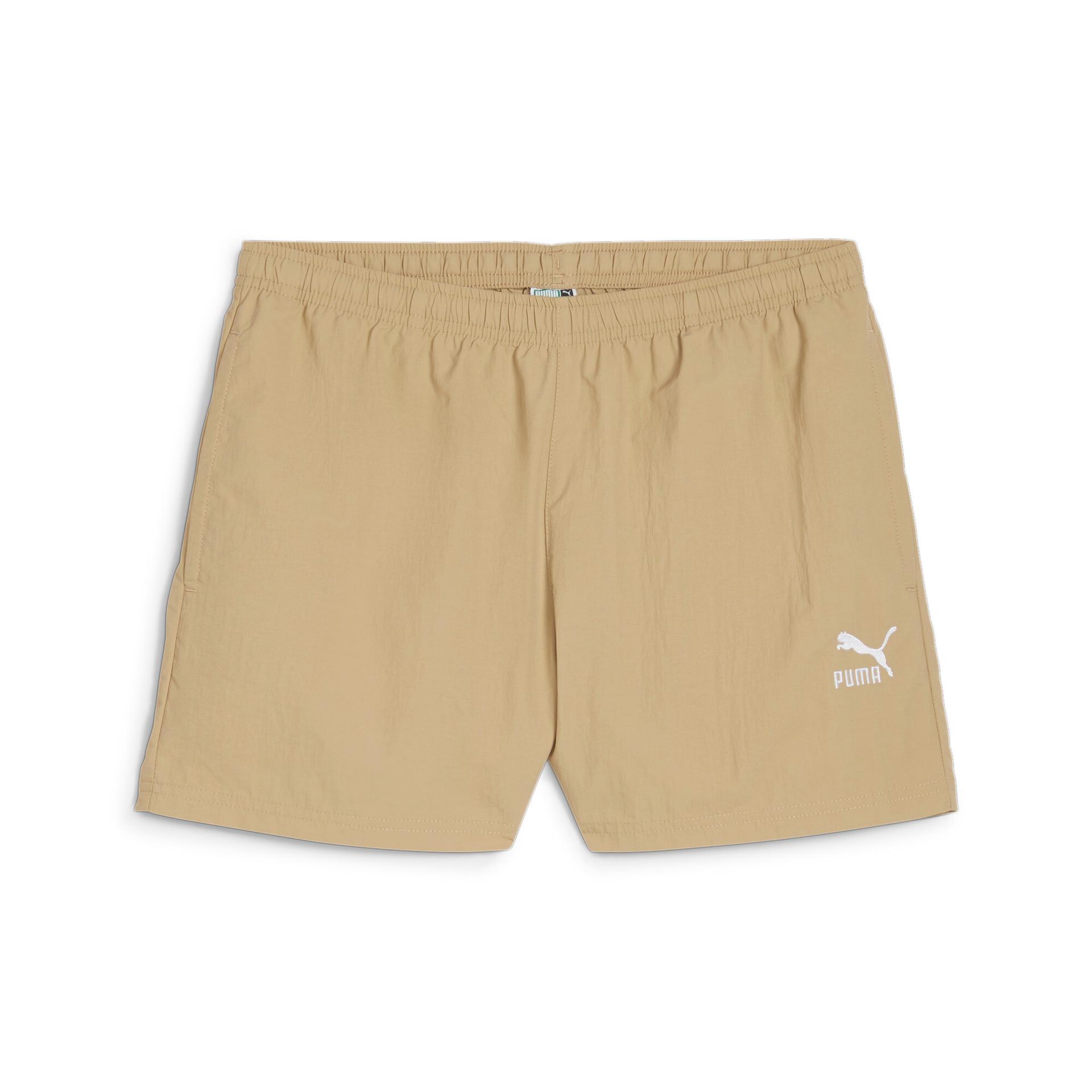 puma classics women's a-line shorts in beige, size xs