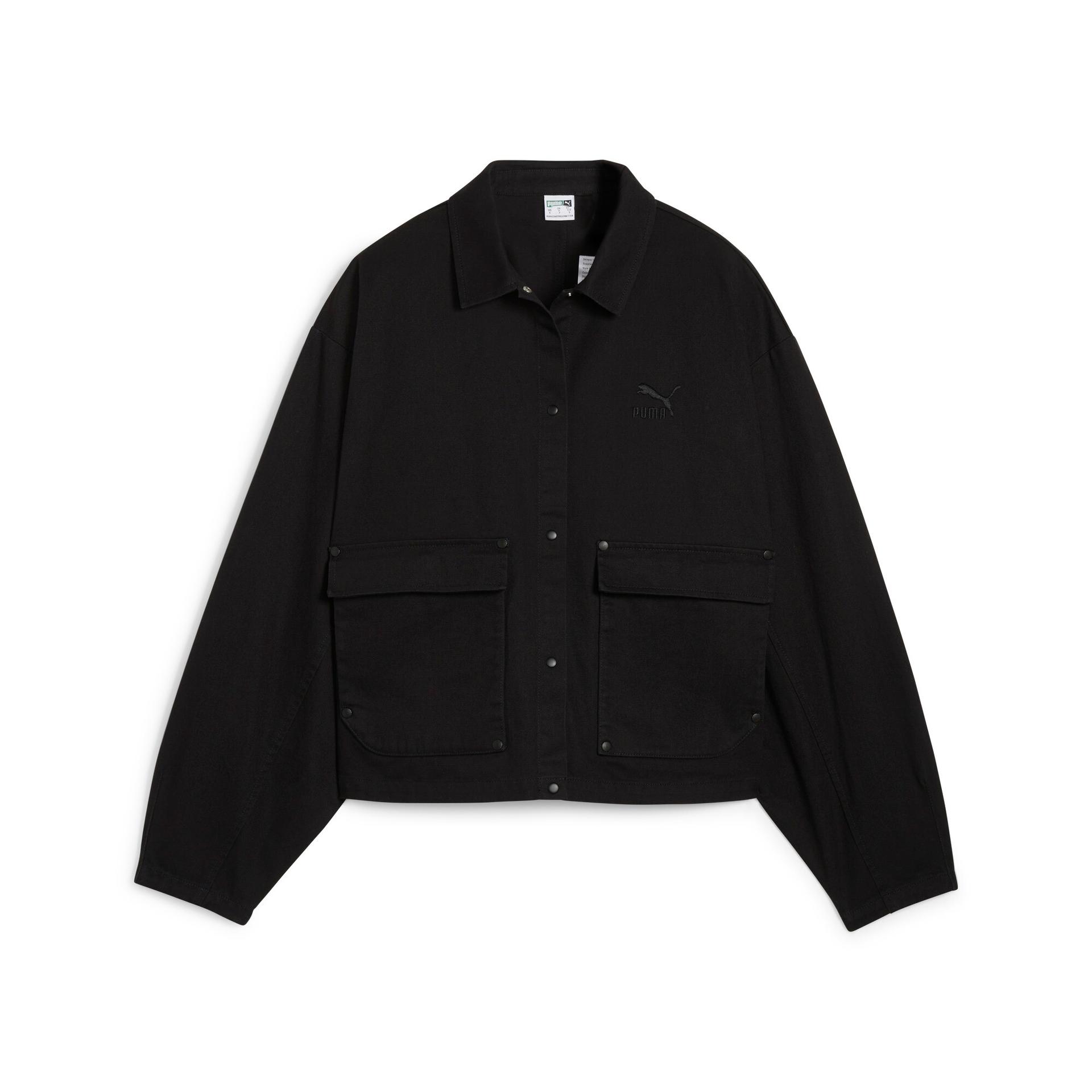 puma classics women's shore jacket in black, size xs