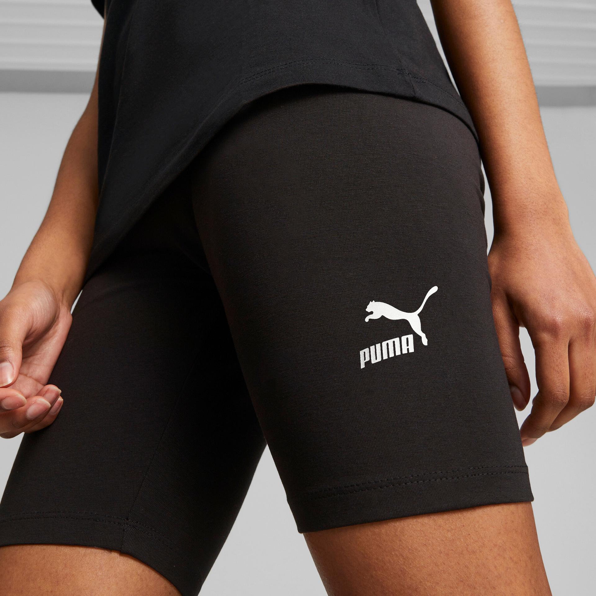 puma classics women's short tights in black, size 3xl