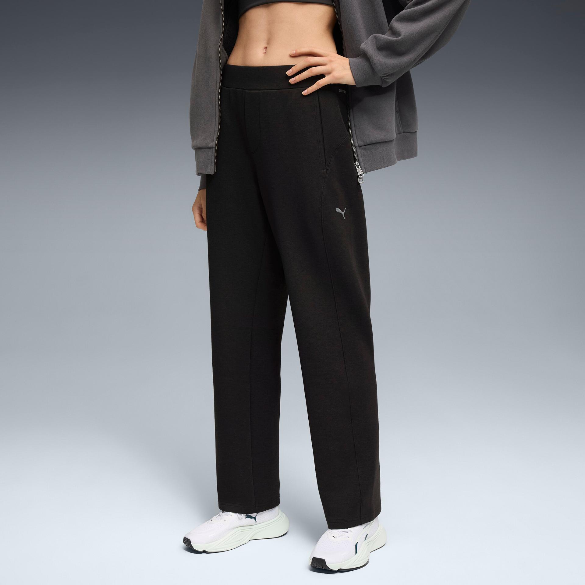 puma cloudspun ultra soft women's training pants in black, size m
