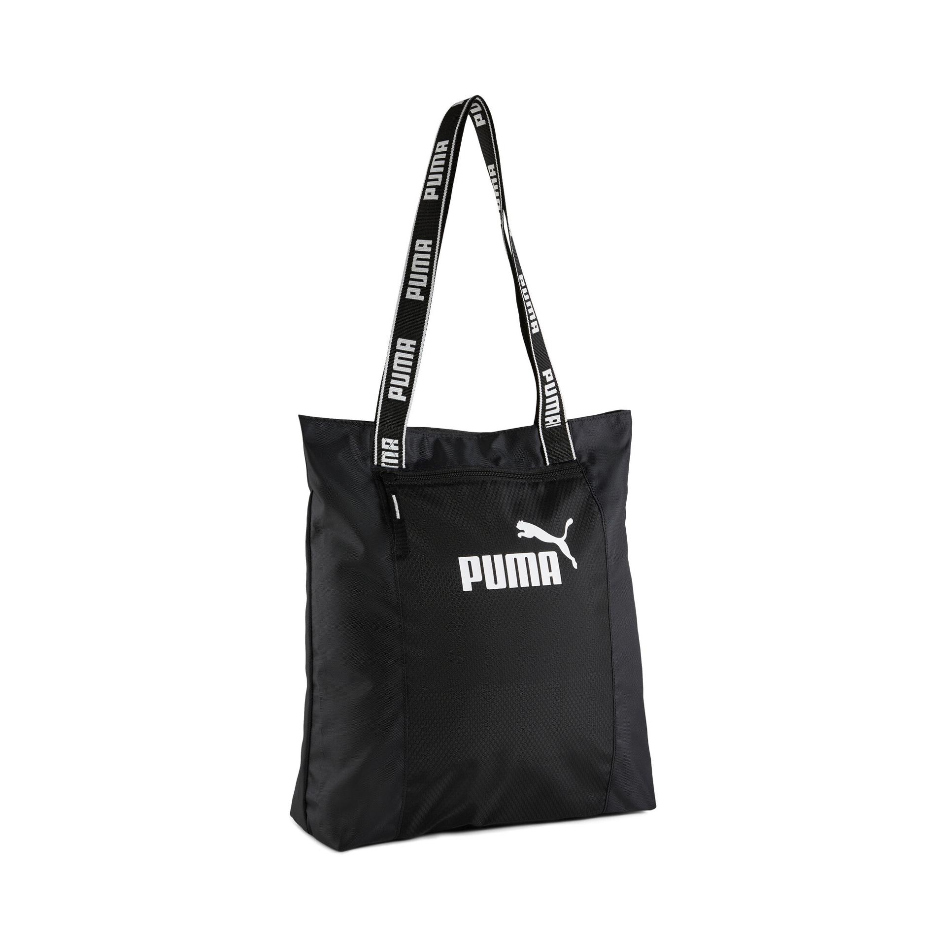 puma core base shopping bag in black