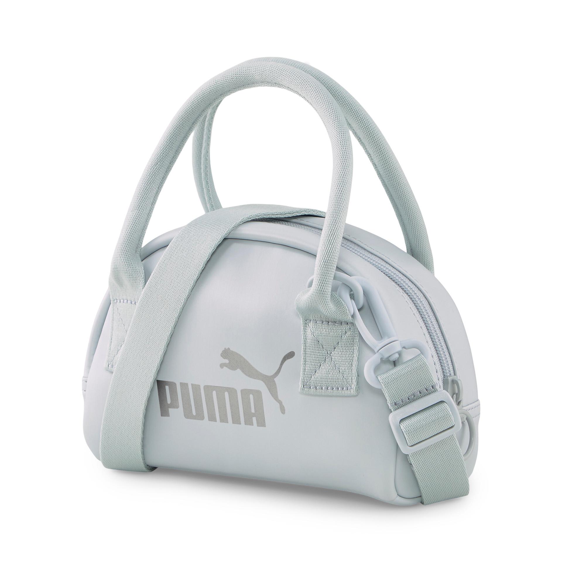 puma core up mini grip bag in grey