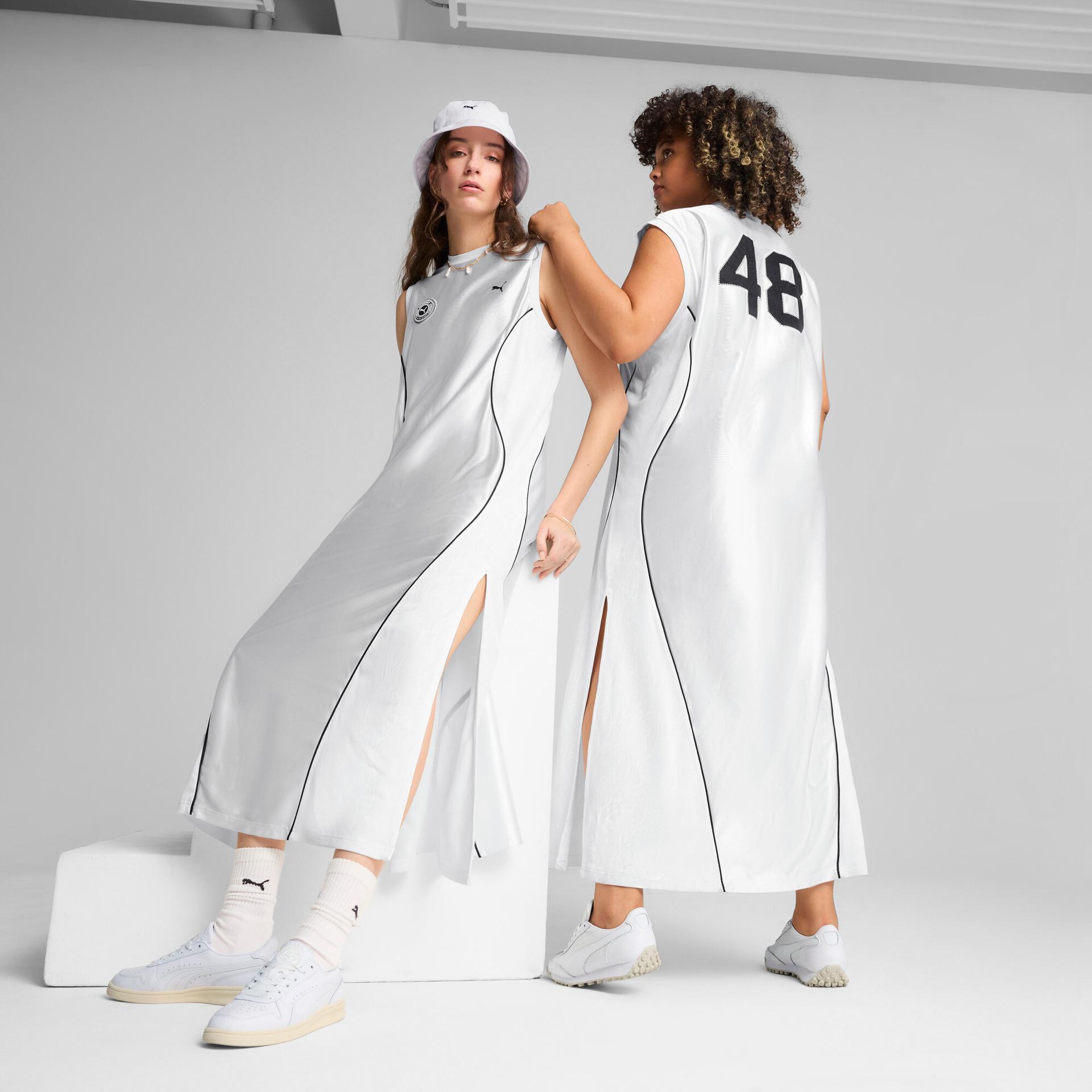 puma dare to jer-she women's dress in white, size m