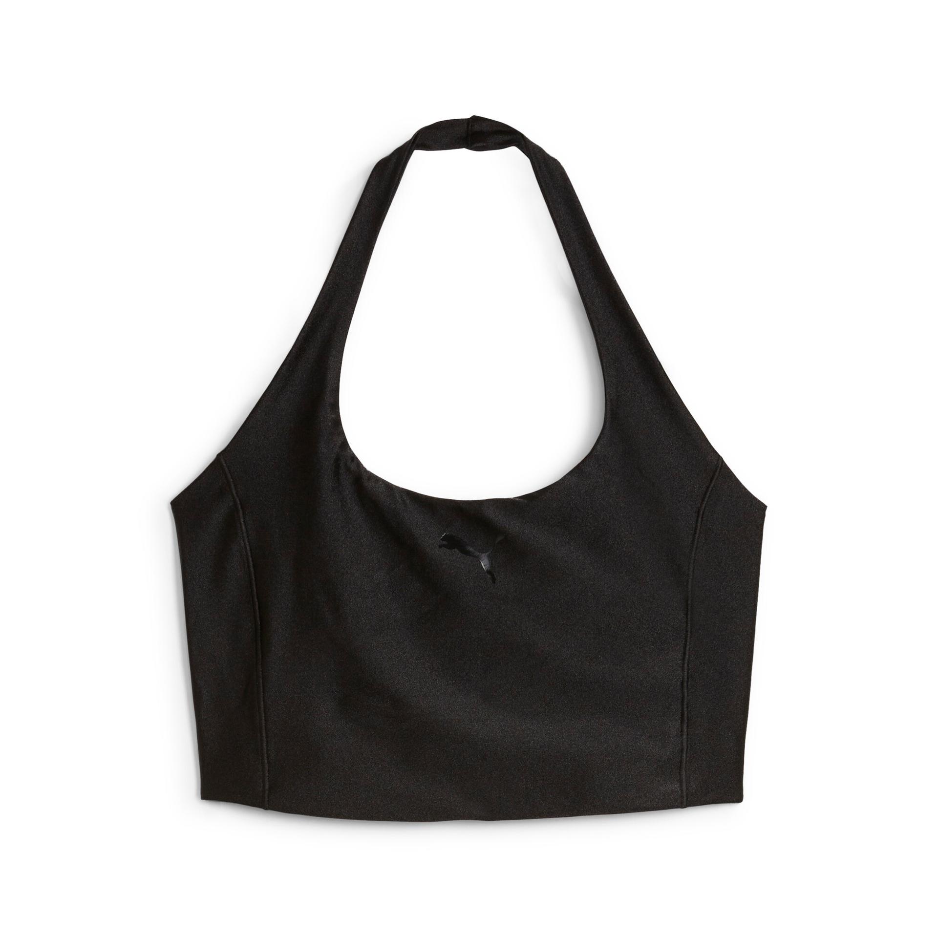 puma dare to women's halterneck top in black, size l