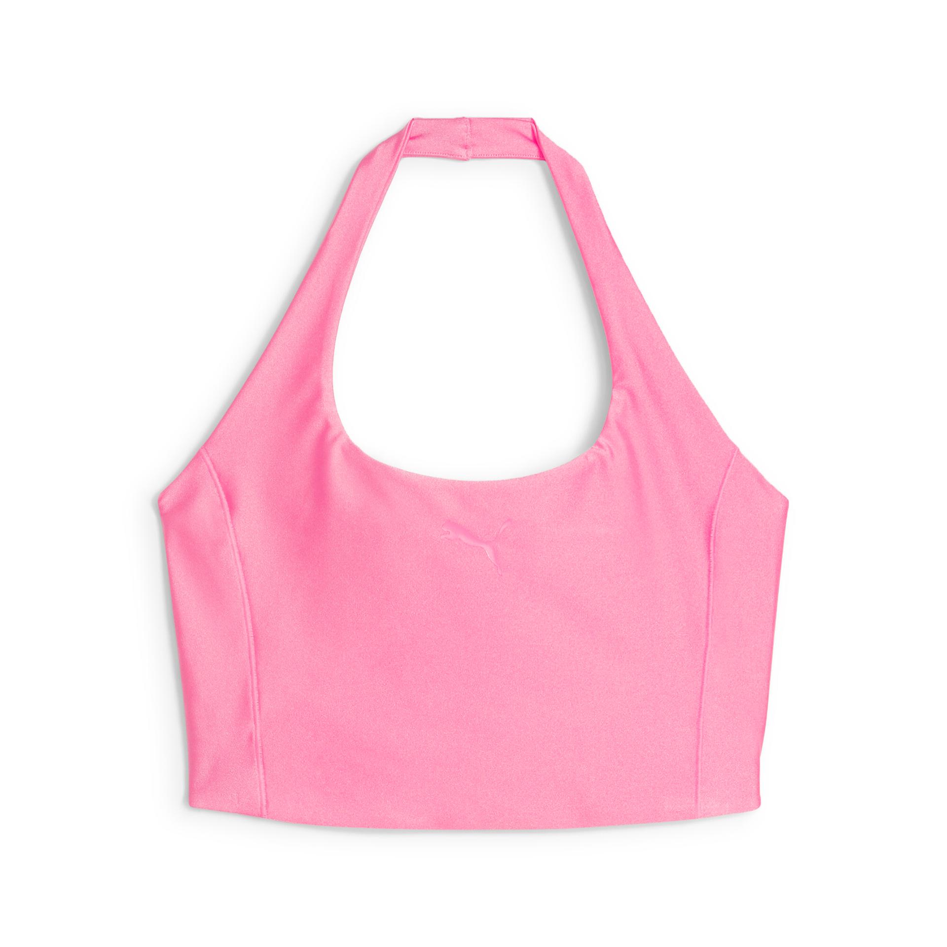 puma dare to women's halterneck top in pink, size m