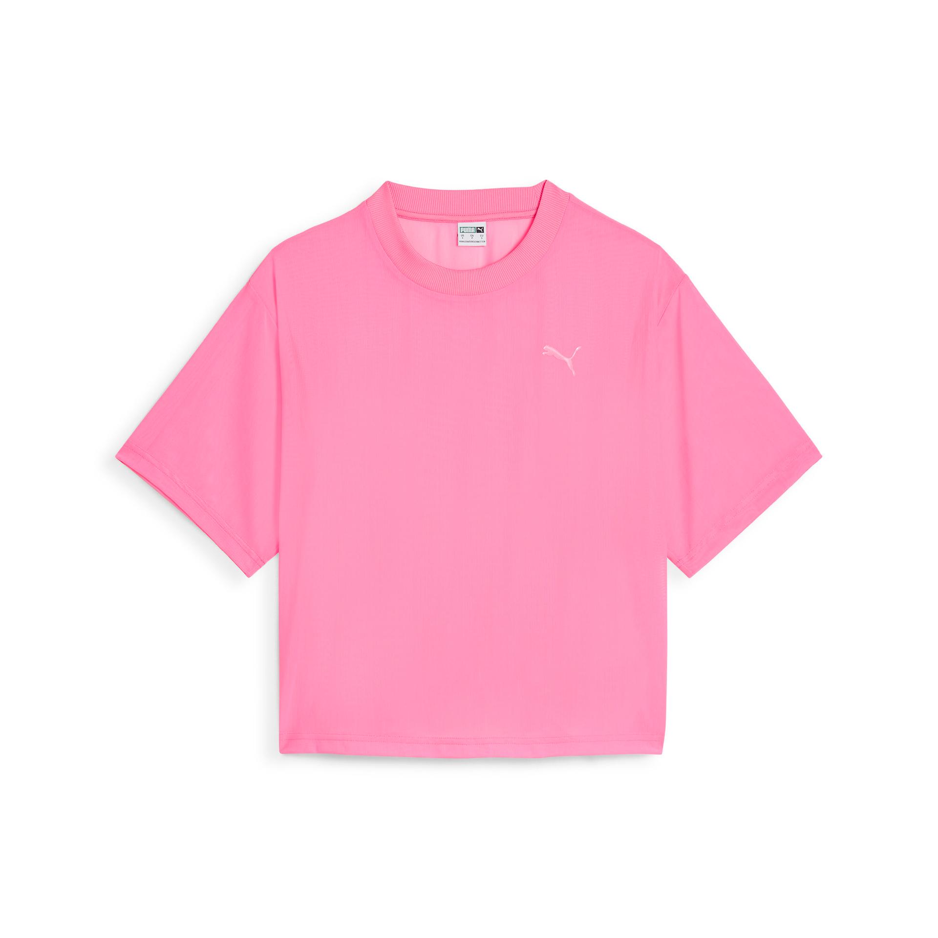 puma dare to women's mesh t-shirt in pink, size xs