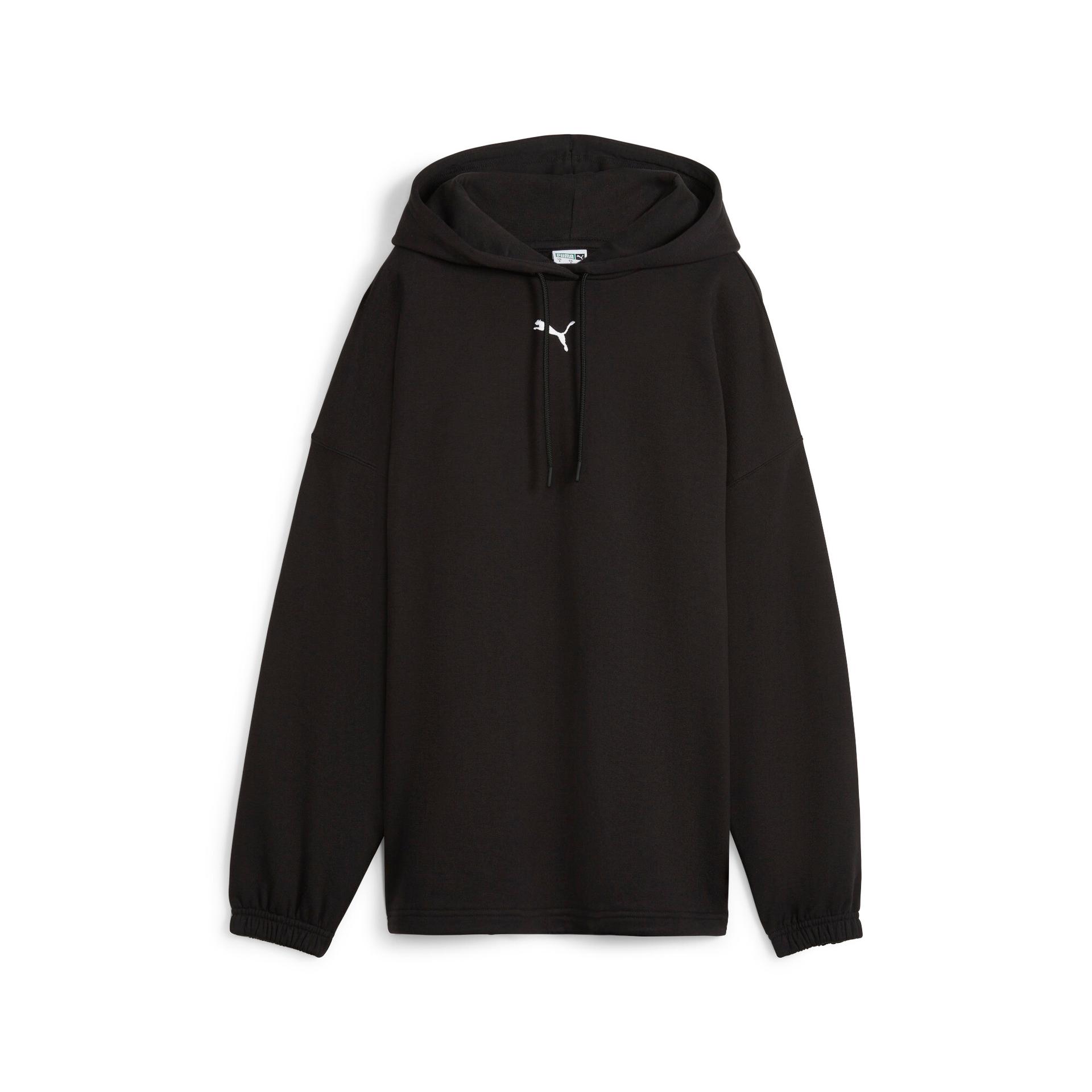 puma dare to women's oversized hoodie in black, size xs