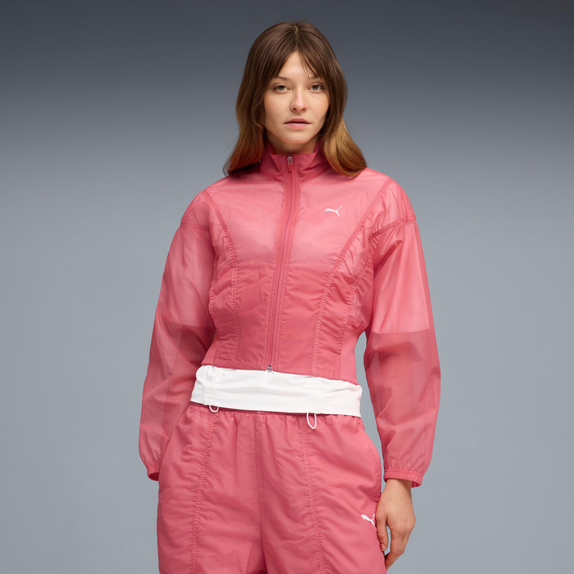 puma dare to women's oversized jacket in pink, size m