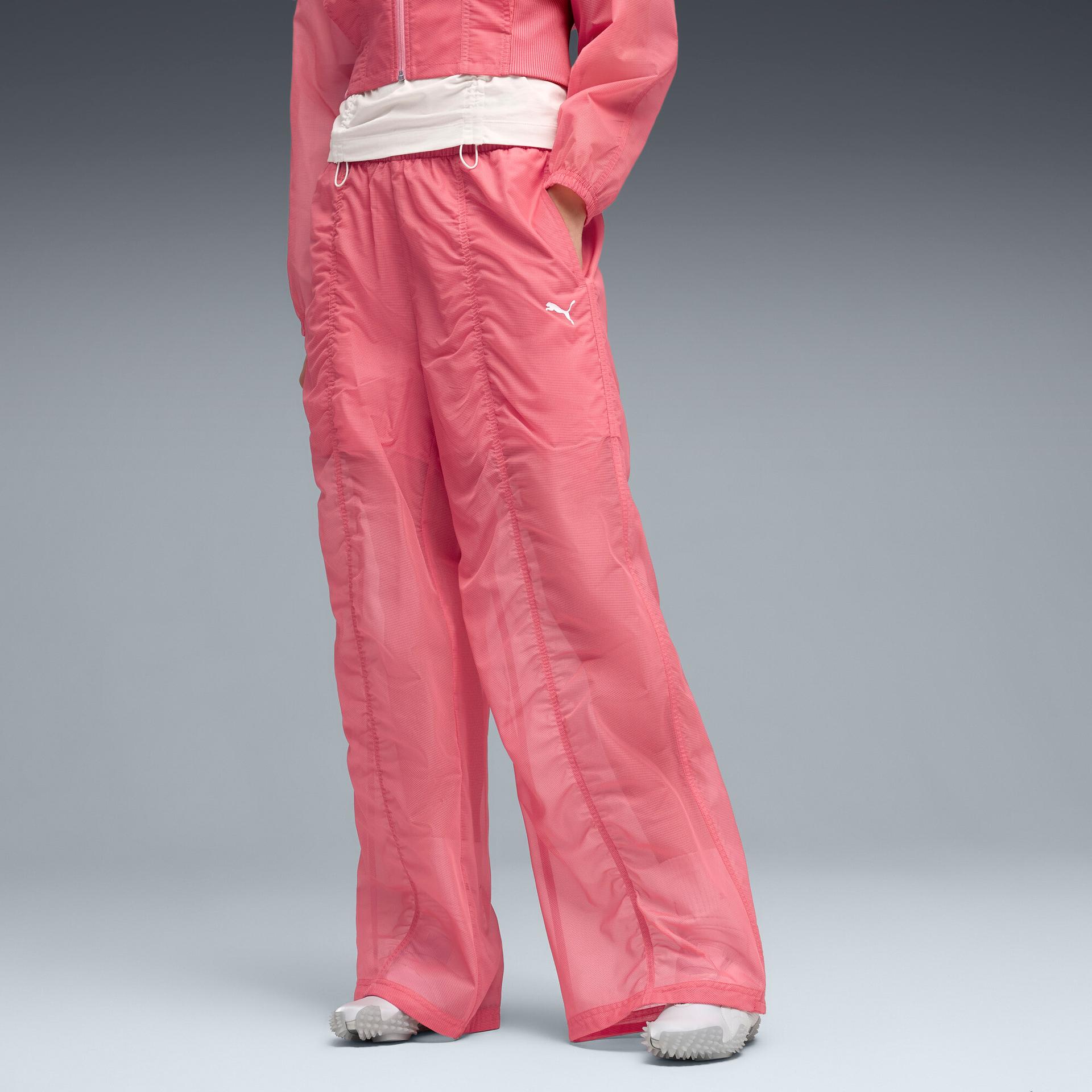 puma dare to women's relaxed woven pants in pink, size s