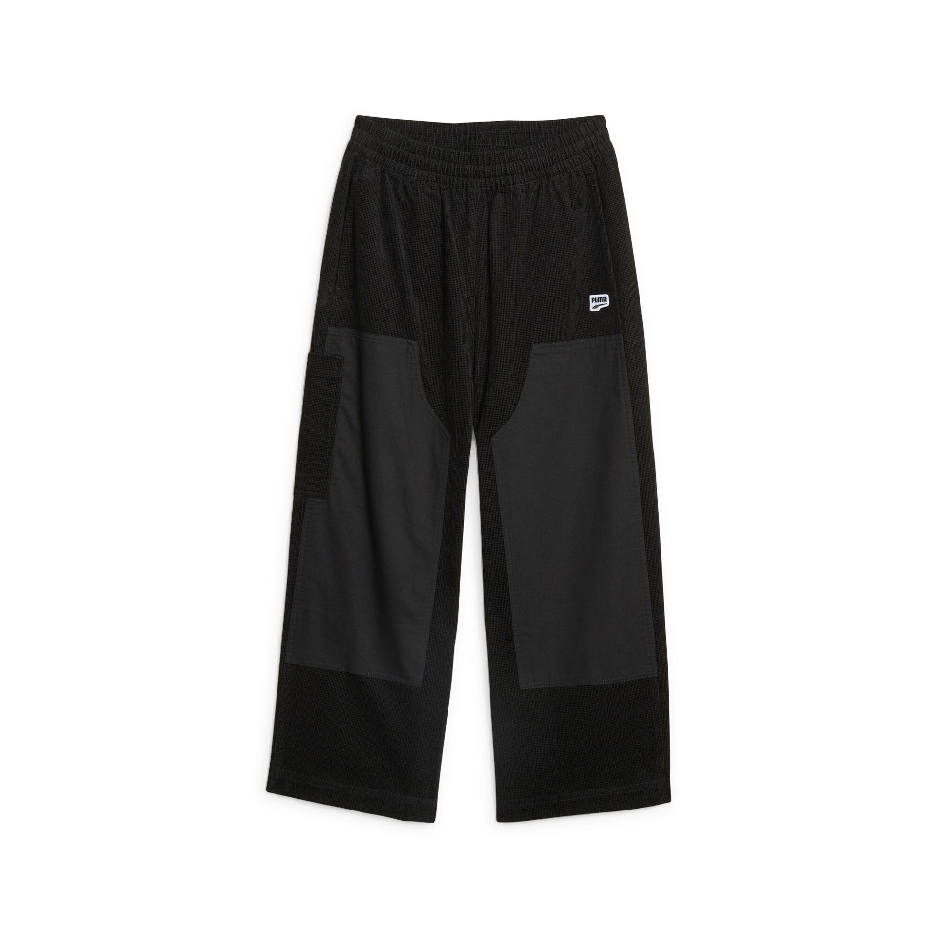 puma downtown women's corduroy pants in black, size m