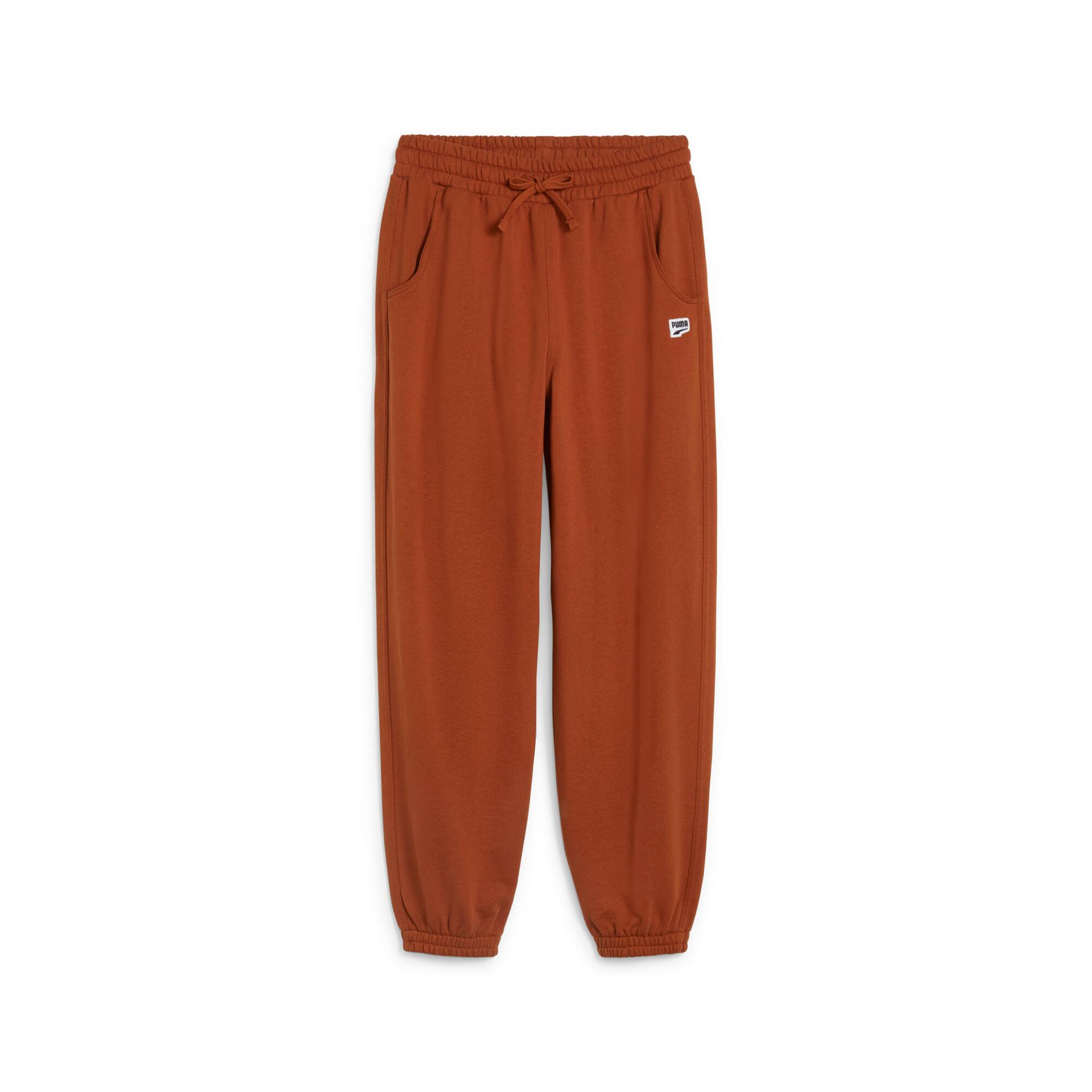 puma downtown women's relaxed sweatpants in brown, size xl