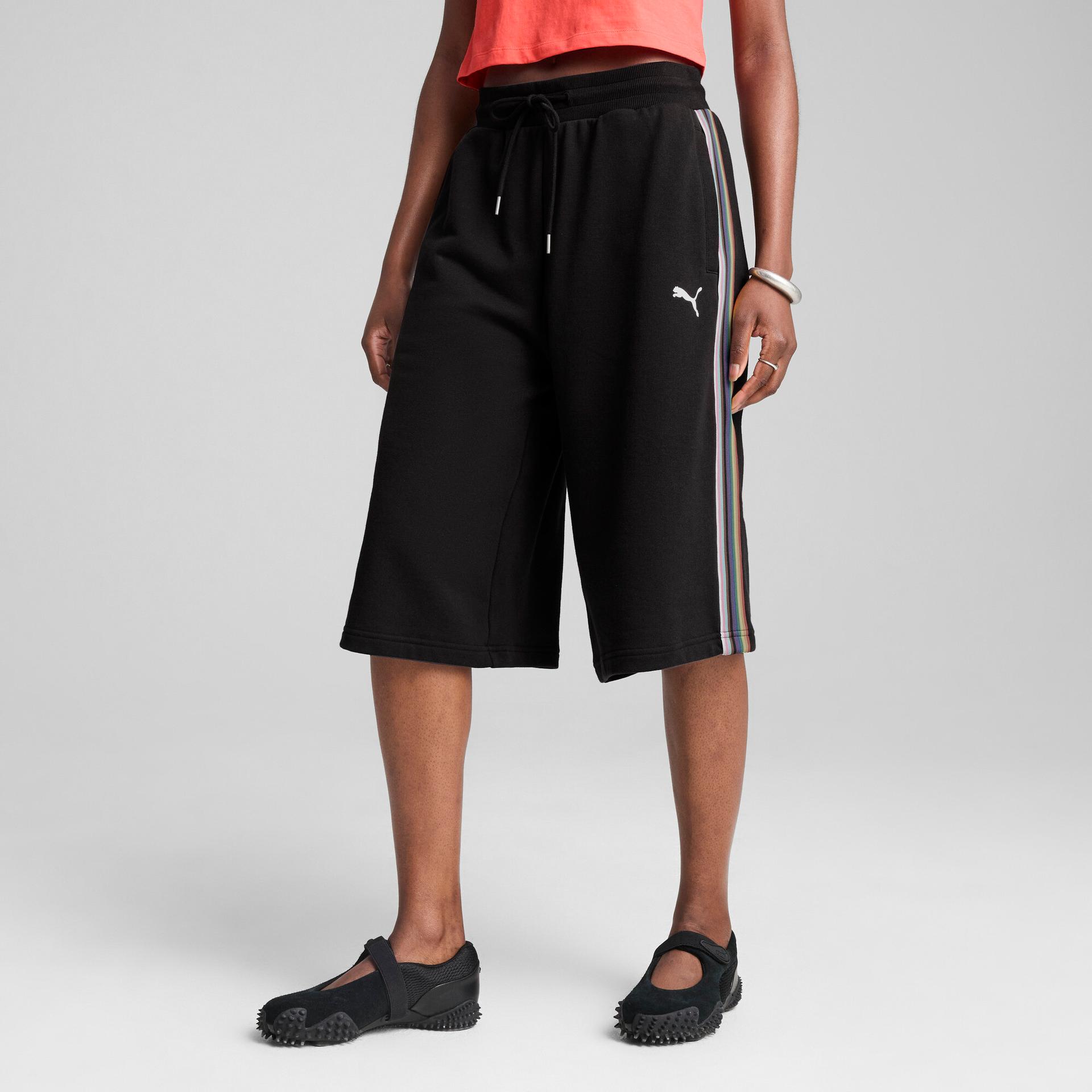 puma equal love confederation relaxed 14" shorts women in black, size 3xl