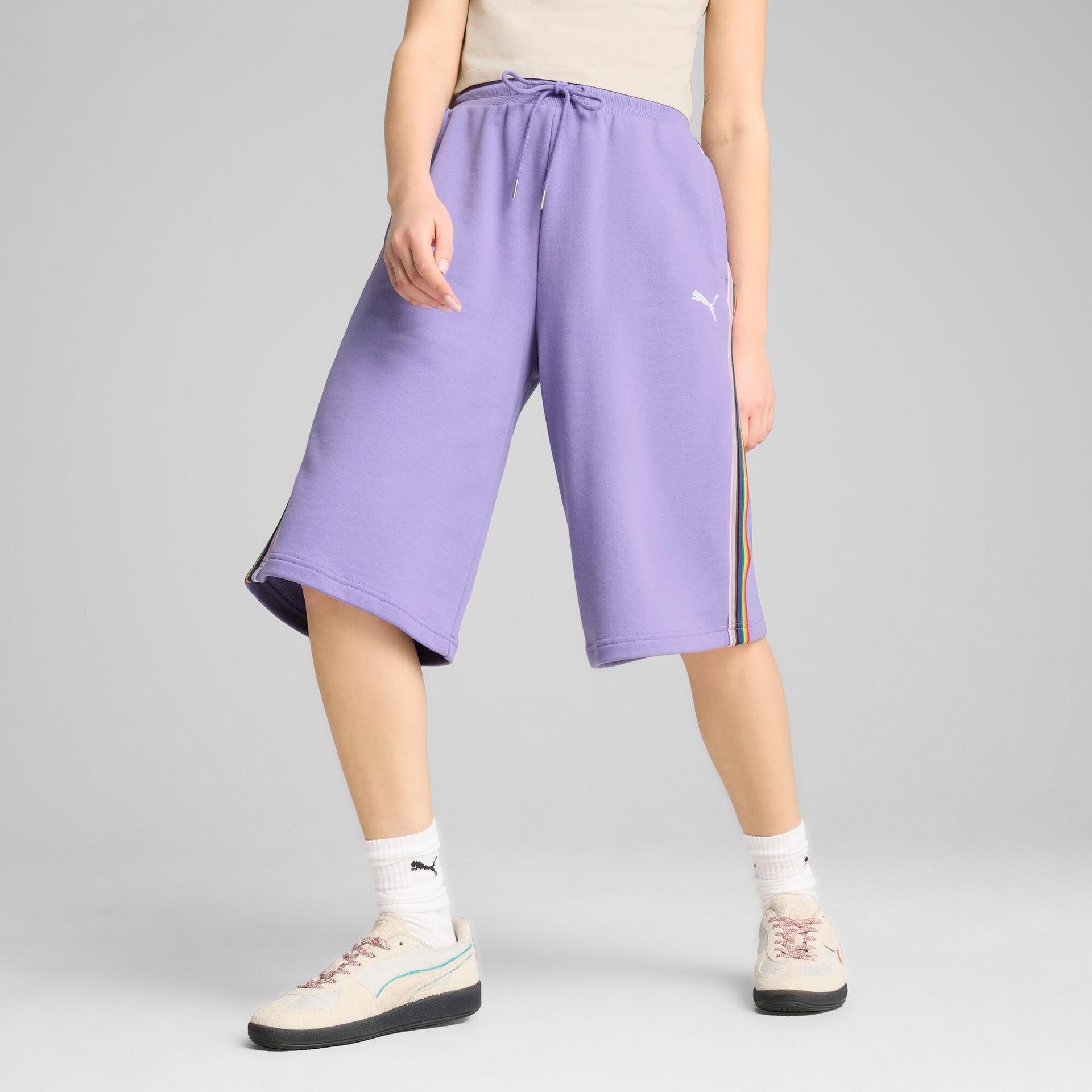 puma equal love confederation relaxed 14" shorts women in purple, size xxl