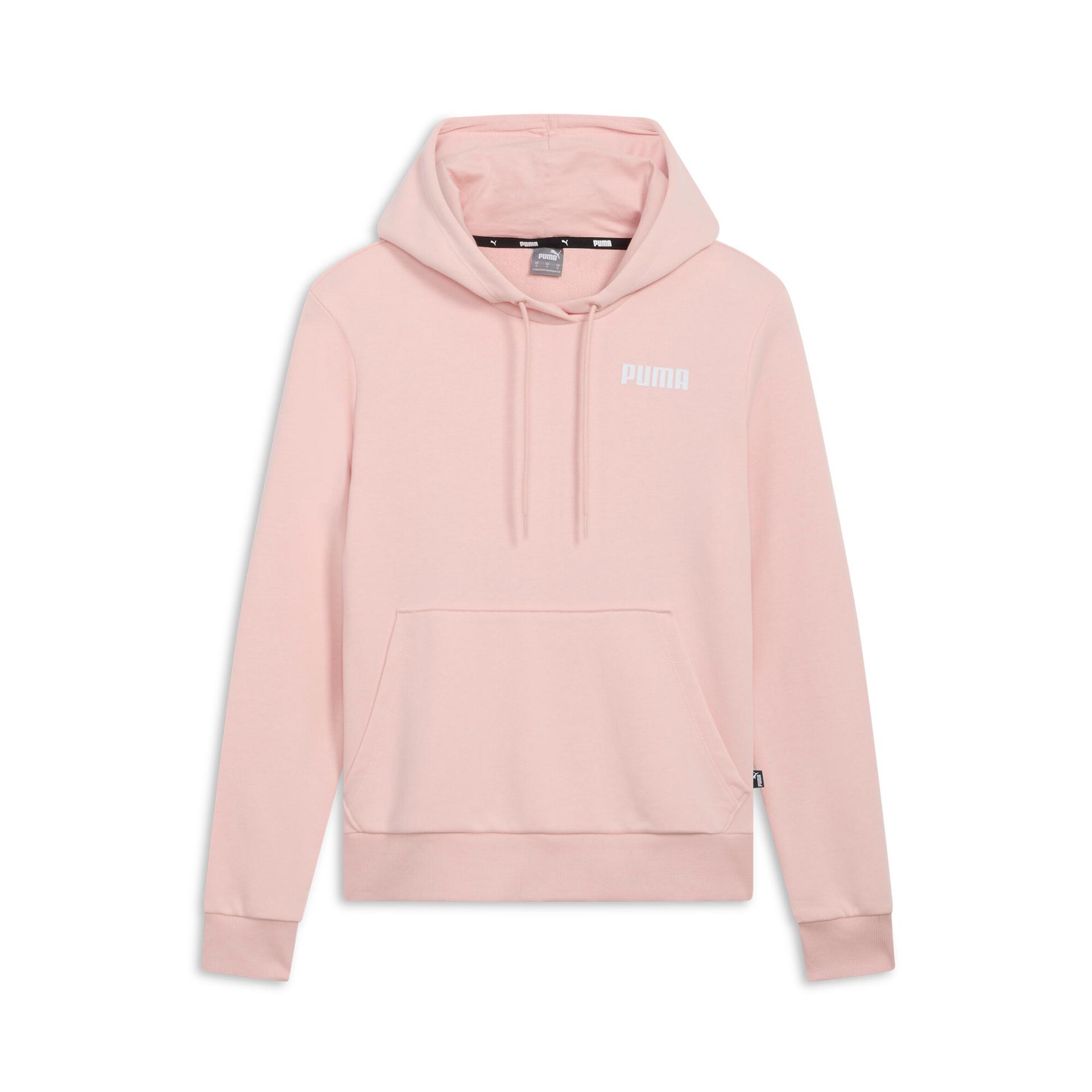 puma essentials women's hoodie in pink, size xl