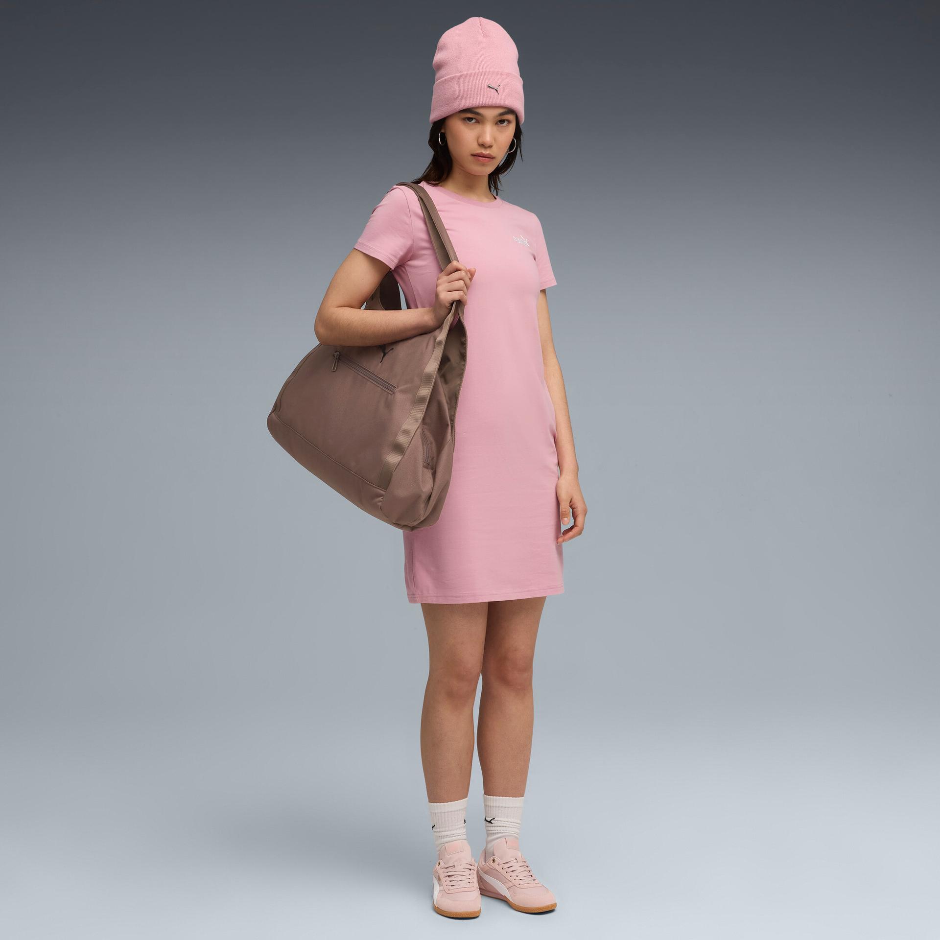 puma essentials women's slim dress in pink, size s