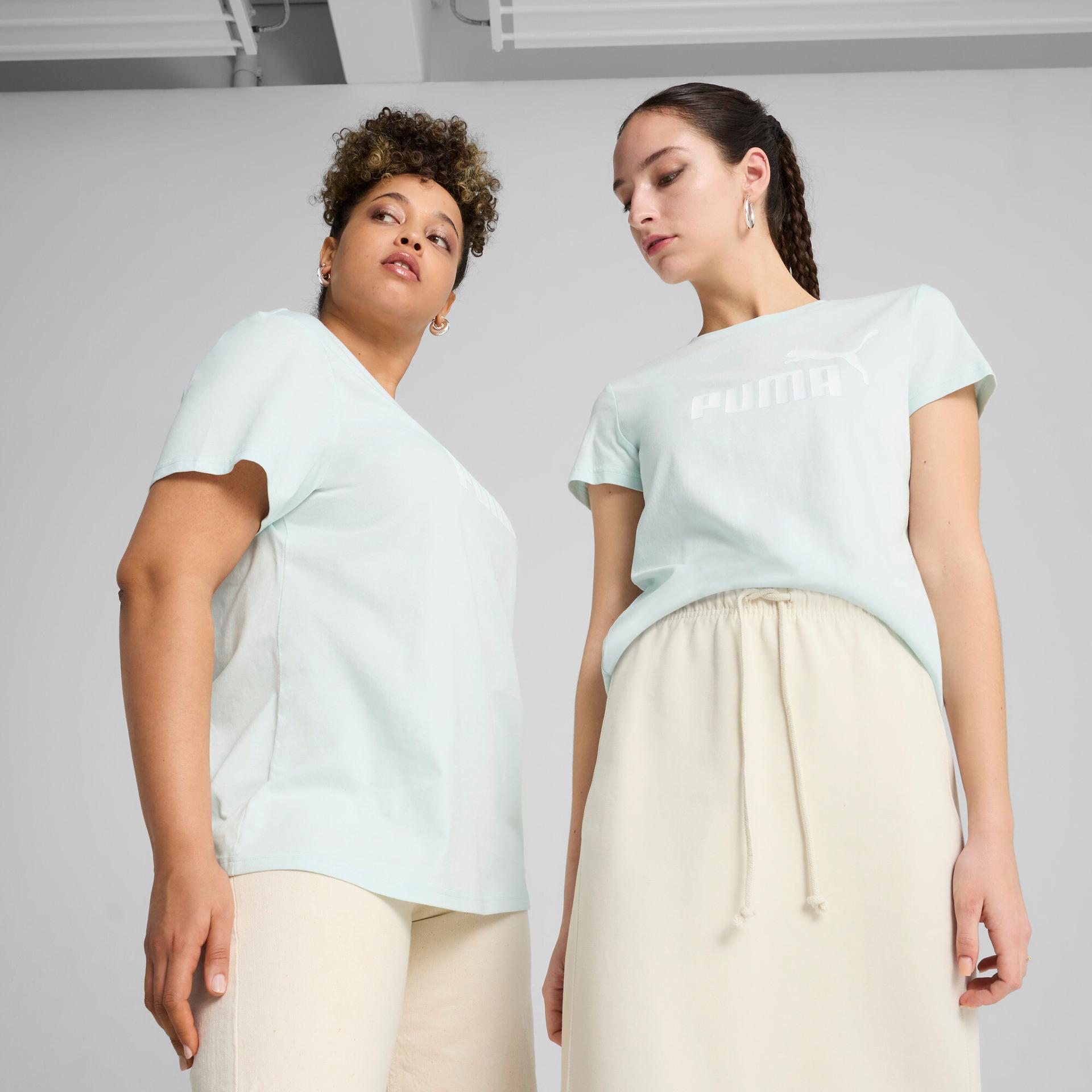 puma essentials women's t-shirt in blue, size xxs