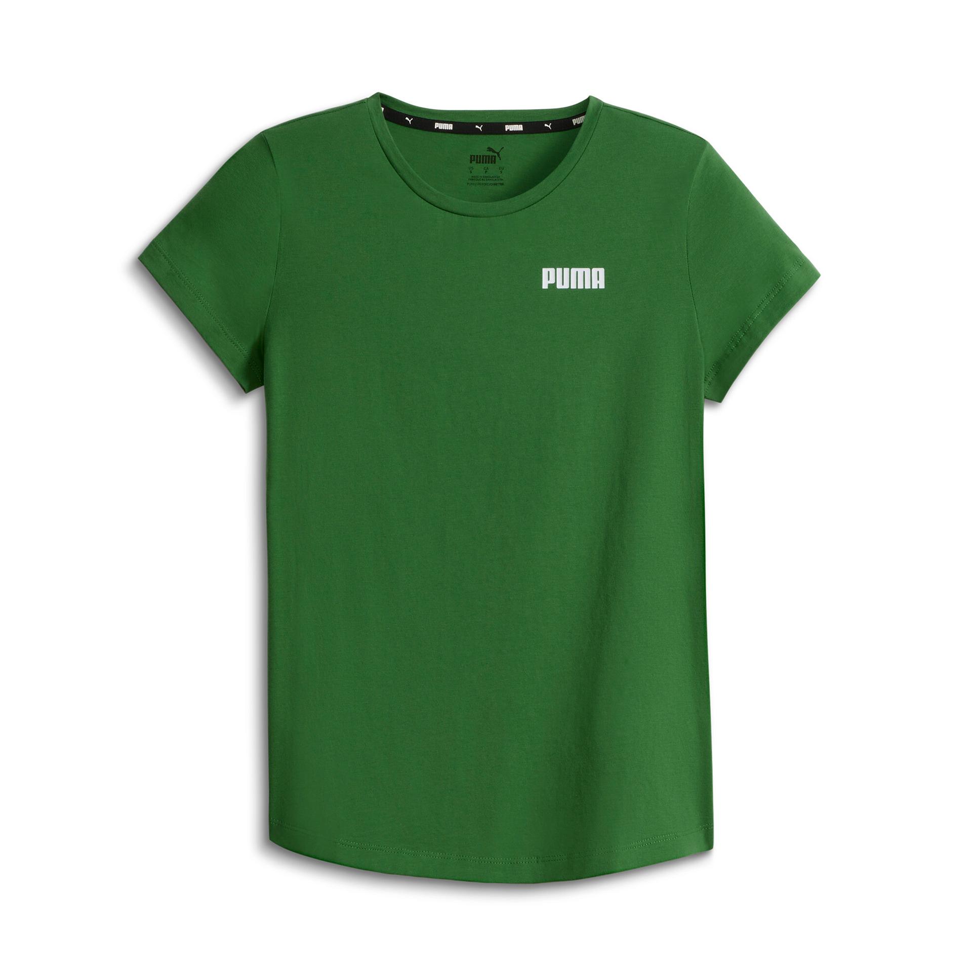 puma essentials women's t-shirt in green, size s
