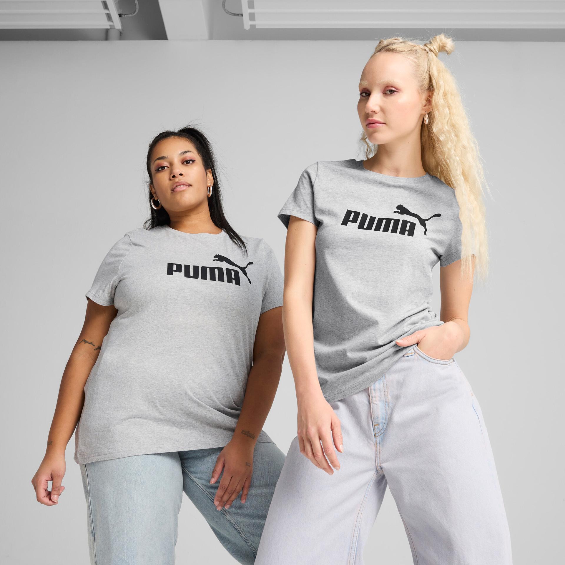 puma essentials women's t-shirt in grey, size s