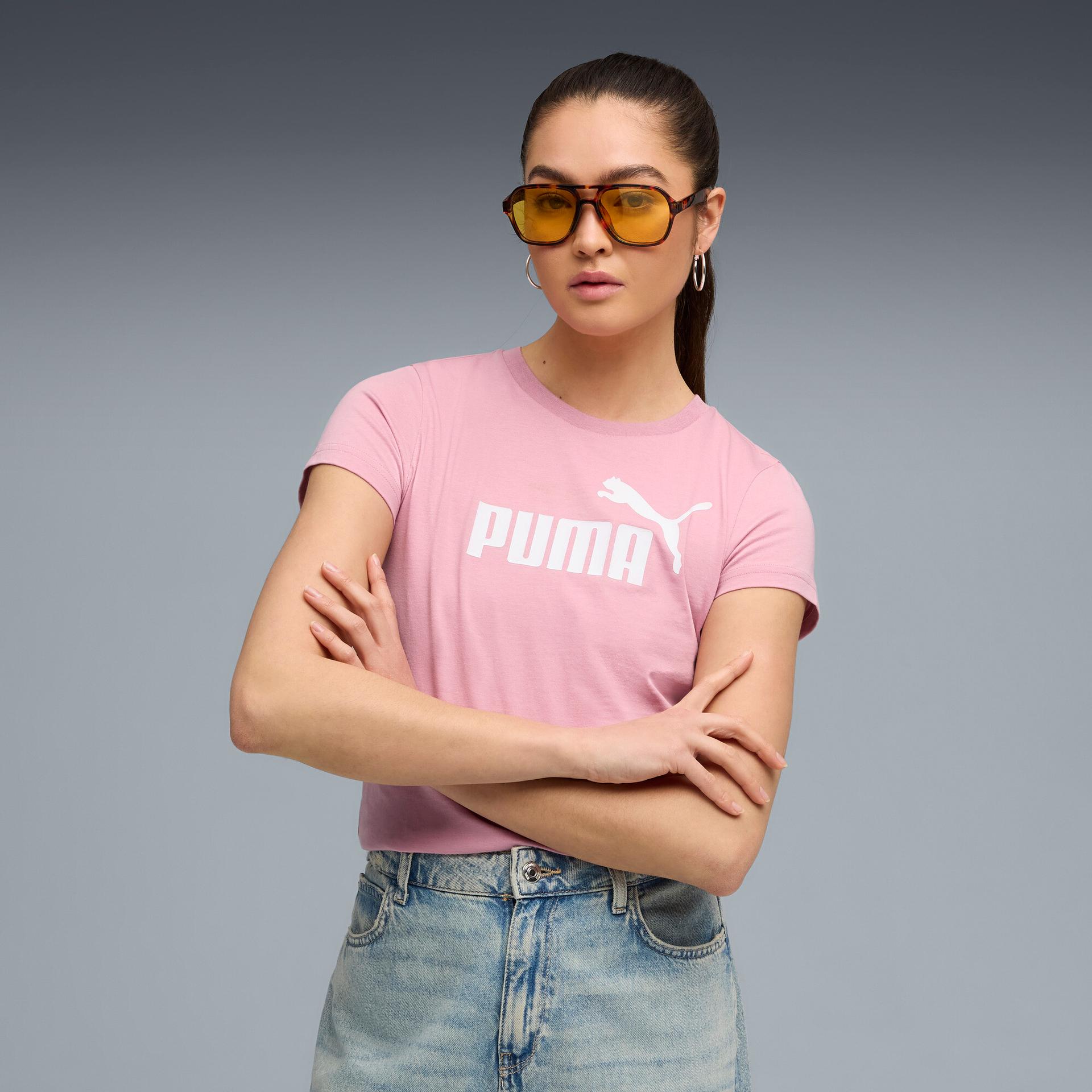 puma essentials women's t-shirt in pink, size 3xl